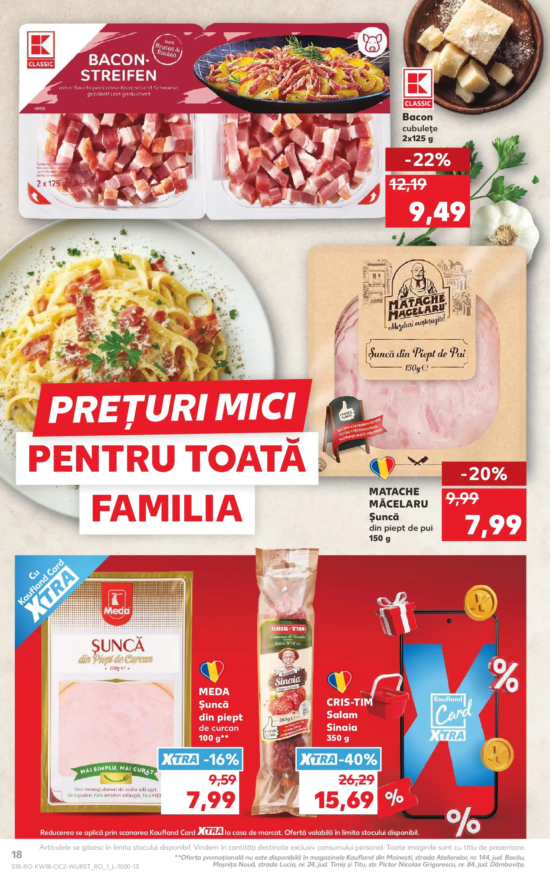 Kaufland Satu Mare 29.04.2026 - Revista si Oferta | Pagină: 18 | Produse: Hacıyatmaz Kedi Oyuncağı, Mici, Bacon, Șuncă