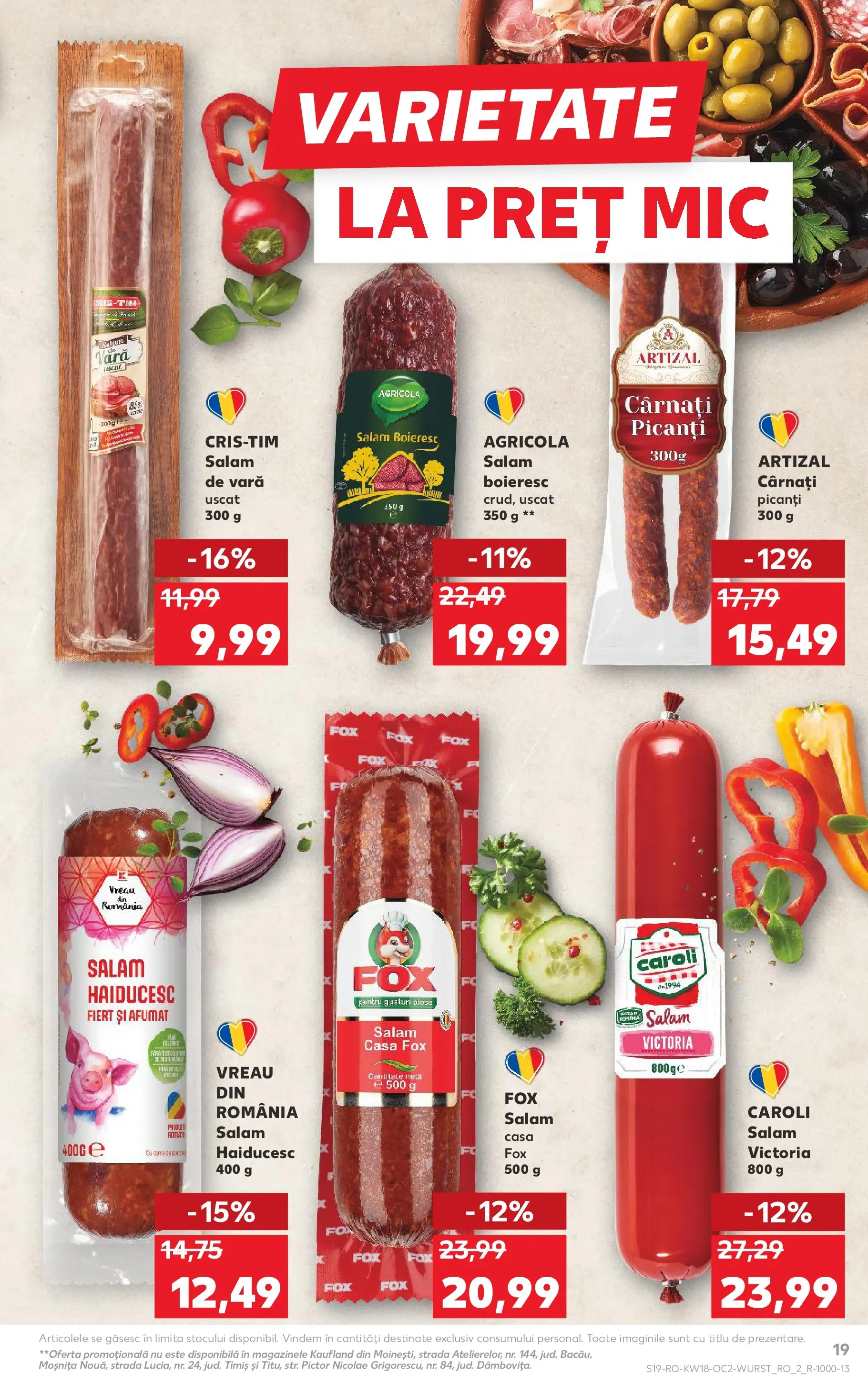 Kaufland Satu Mare 29.04.2026 - Revista si Oferta | Pagină: 19 | Produse: Salam, Cârnați
