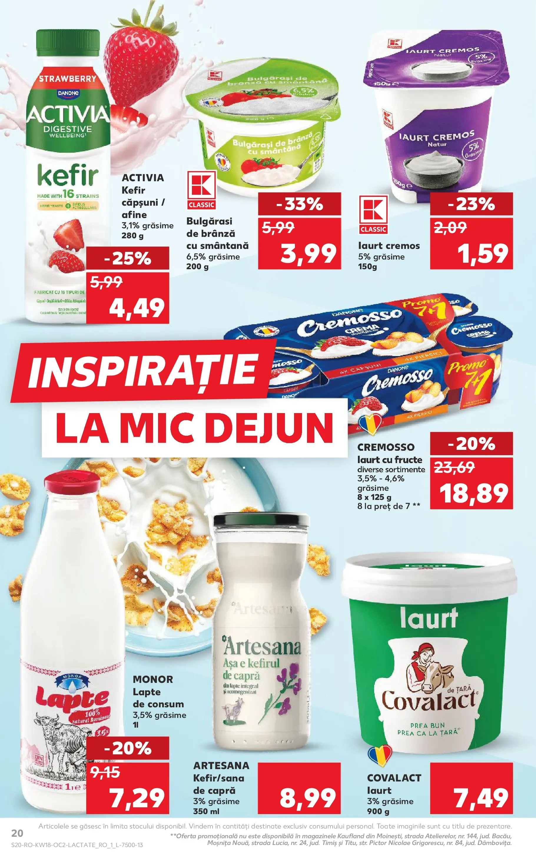 Kaufland Viseu de Sus 29.04.2026 - Revista si Oferta | Pagină: 20 | Produse: Brânză, Iaurt, Căpșuni, Fructe
