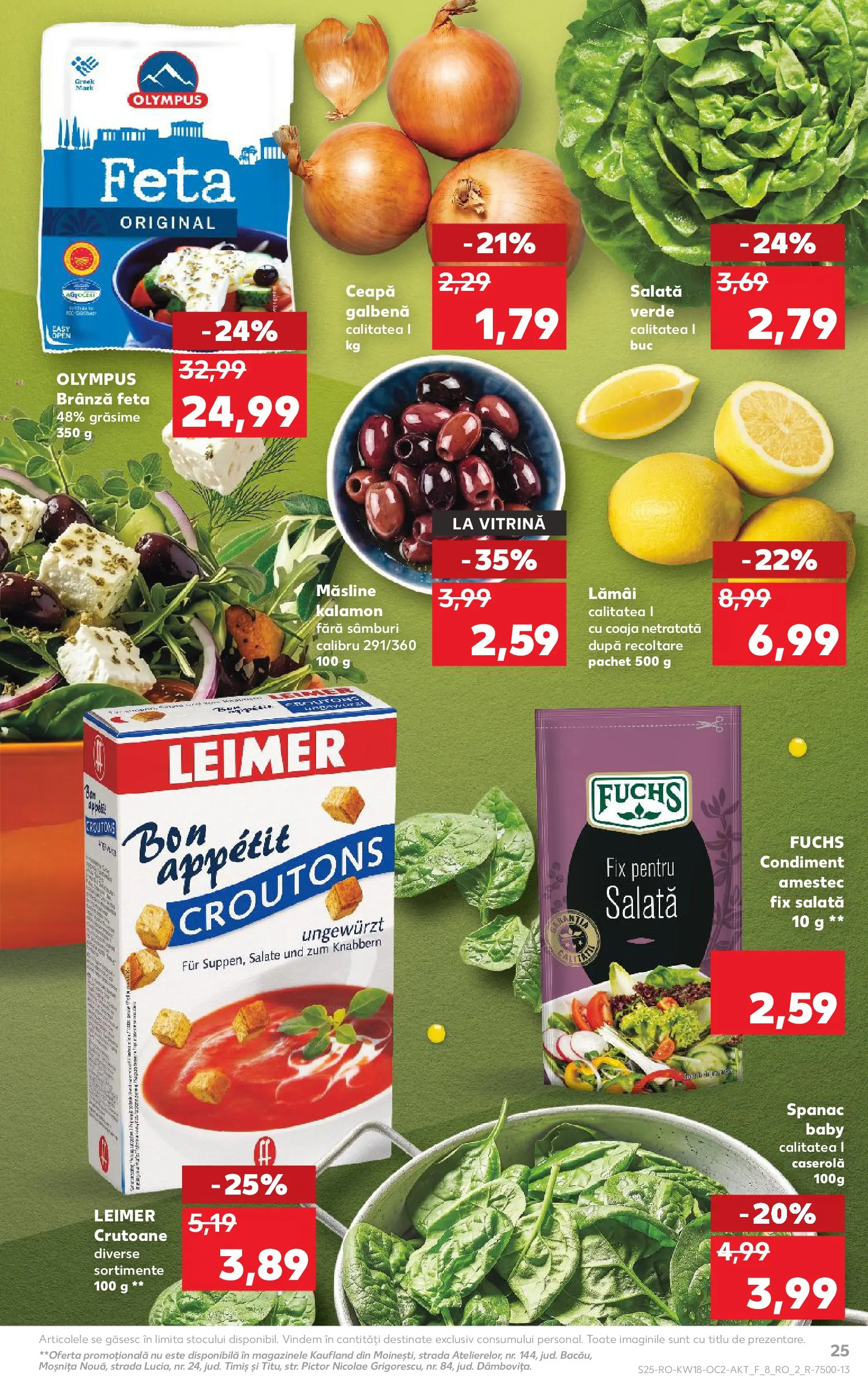 Kaufland Viseu de Sus 29.04.2026 - Revista si Oferta | Pagină: 25 | Produse: Ceapă galbenă, Vitrină, Măsline, Brânză