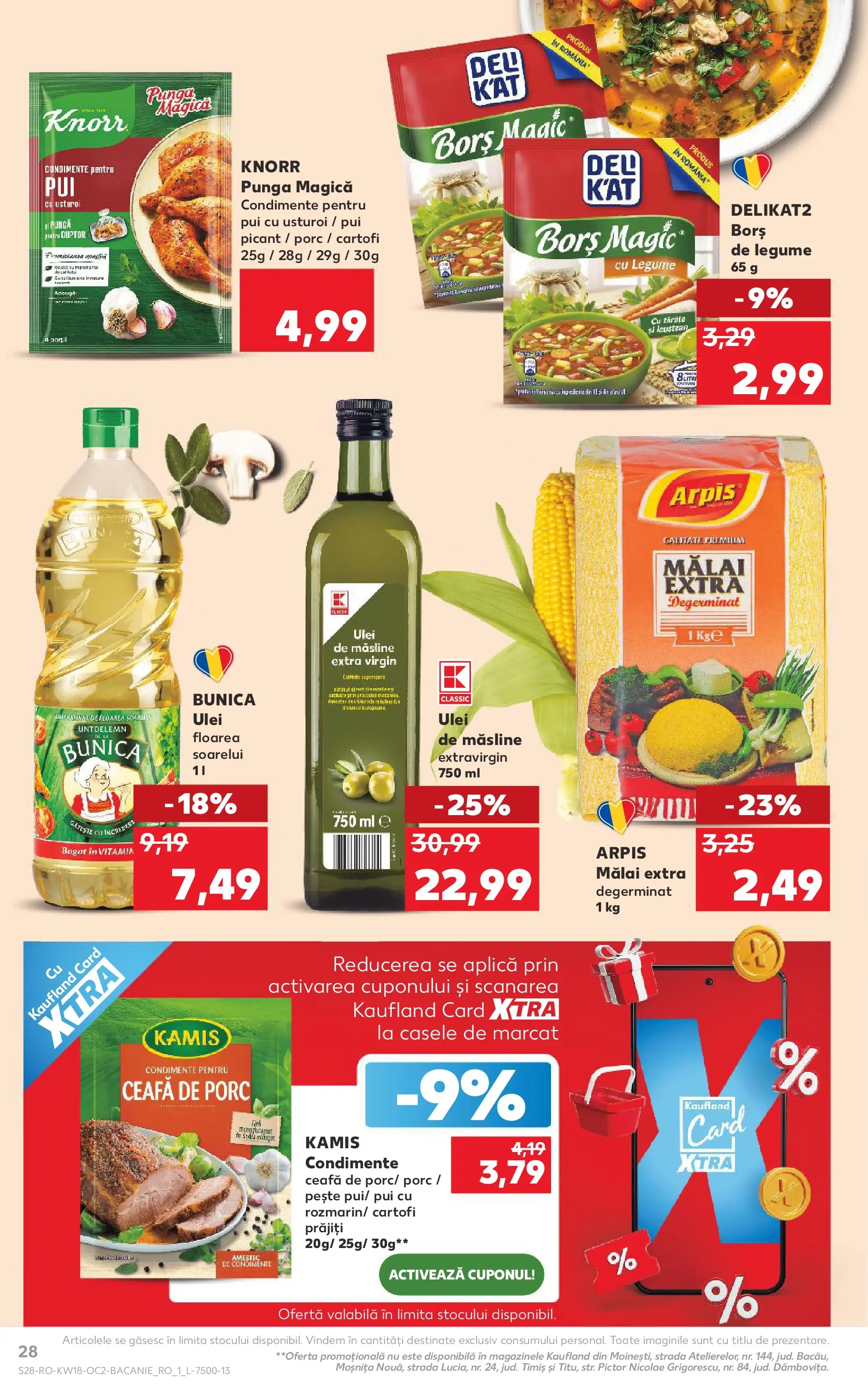 Kaufland Viseu de Sus 29.04.2026 - Revista si Oferta | Pagină: 28 | Produse: Pungă, Keçeli kalem, Ulei, Bant