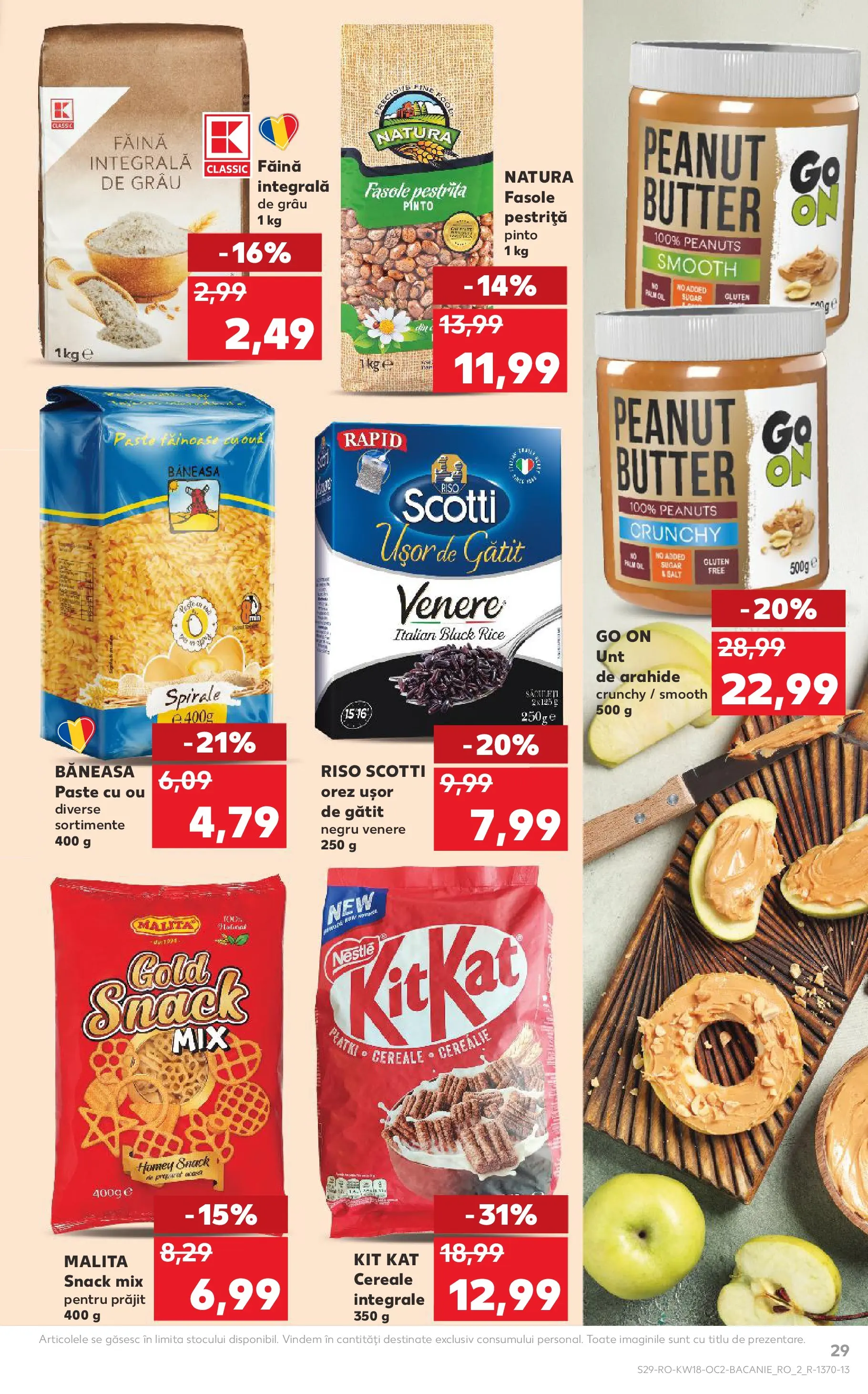 Kaufland Codlea 29.04.2026 - Revista si Oferta | Pagină: 29 | Produse: Arahide, Făină, Cereale, Paste