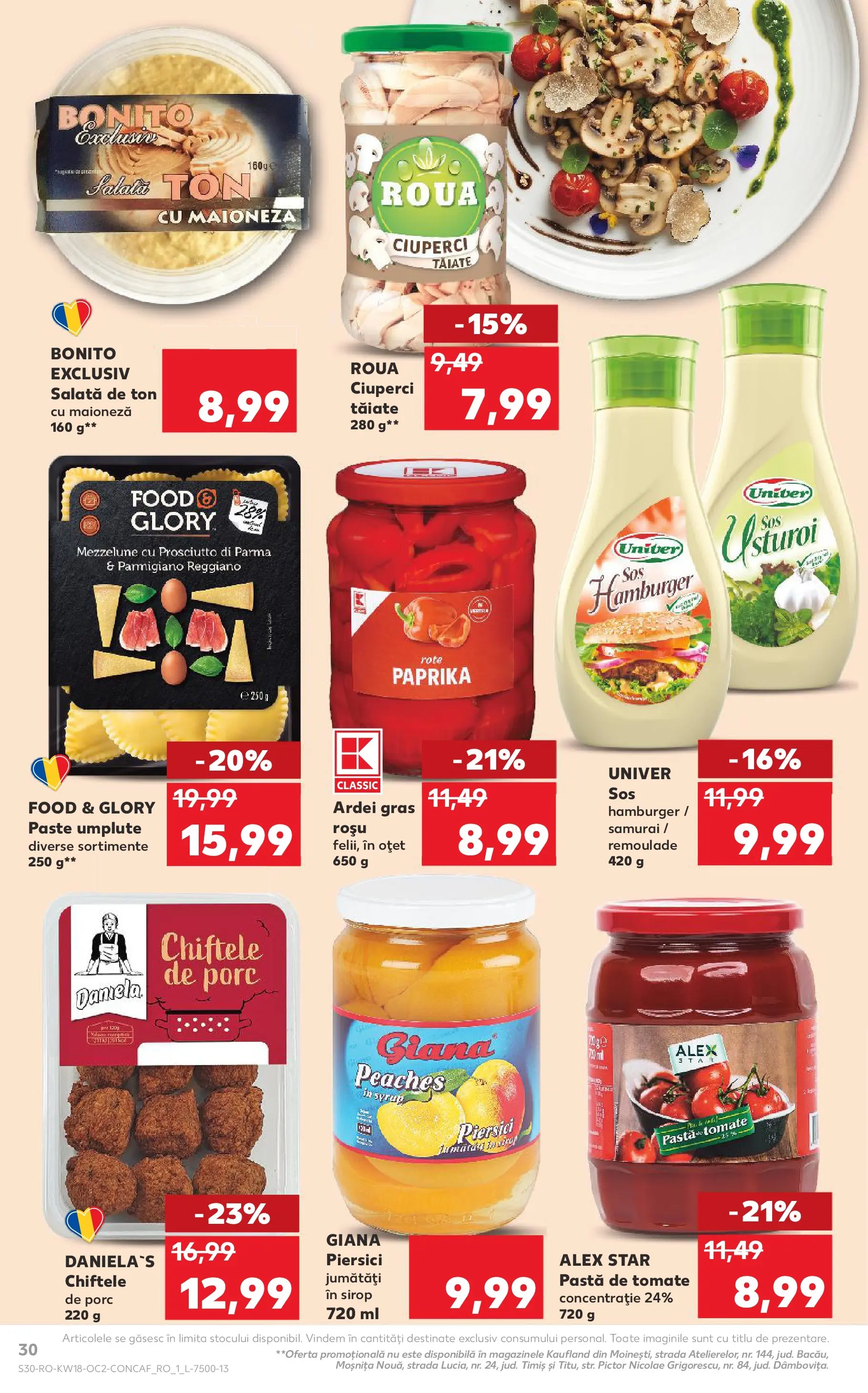 Kaufland Viseu de Sus 29.04.2026 - Revista si Oferta | Pagină: 30 | Produse: Ardei, Paste, Chiftele, Sos