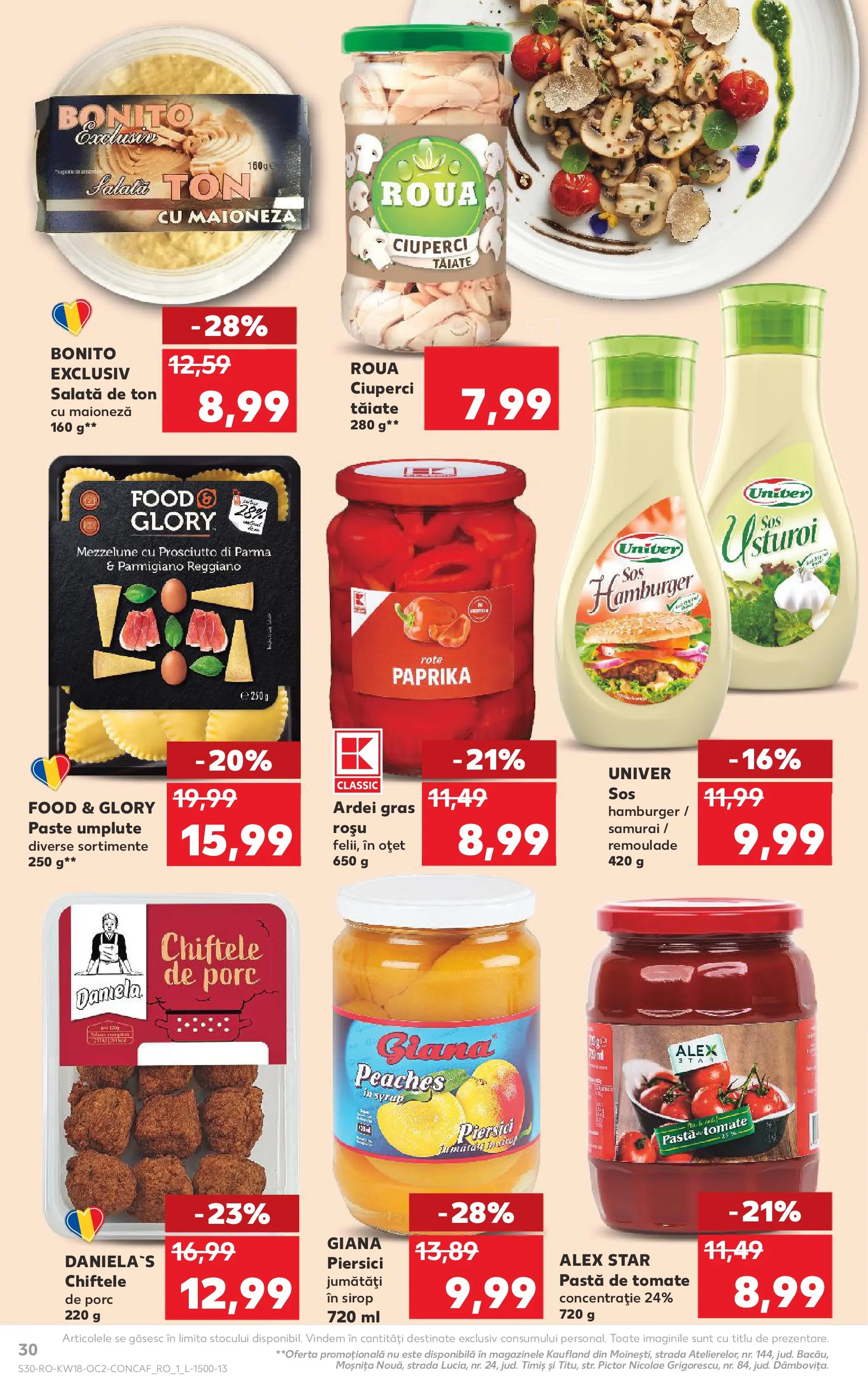 Kaufland Baia Mare 29.04.2026 - Revista si Oferta | Pagină: 30 | Produse: Ciuperci, Ardei, Chiftele, Maioneză