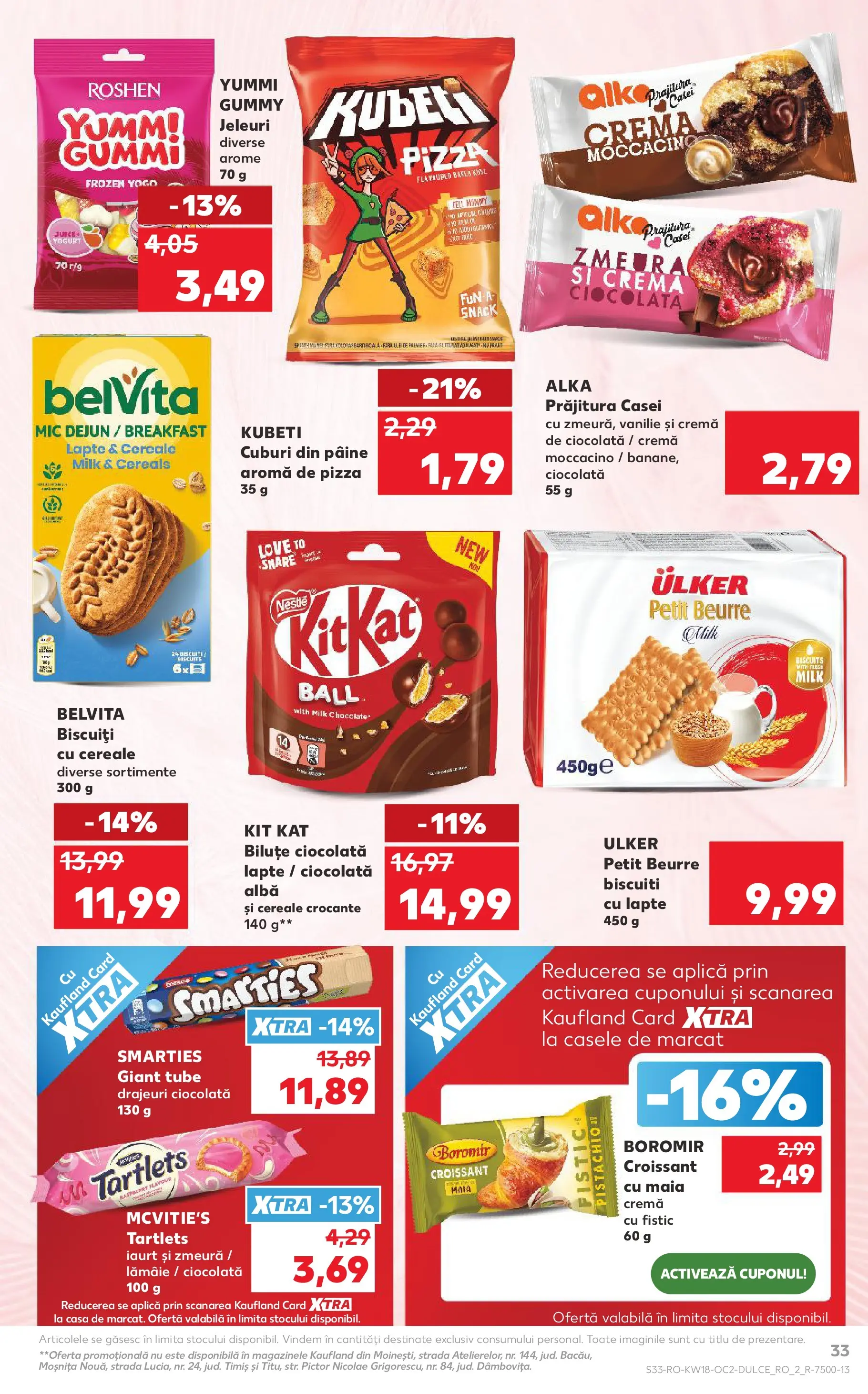 Kaufland Viseu de Sus 29.04.2026 - Revista si Oferta | Pagină: 33 | Produse: Zmeură, Ciocolată, Biscuiți, Jeleuri