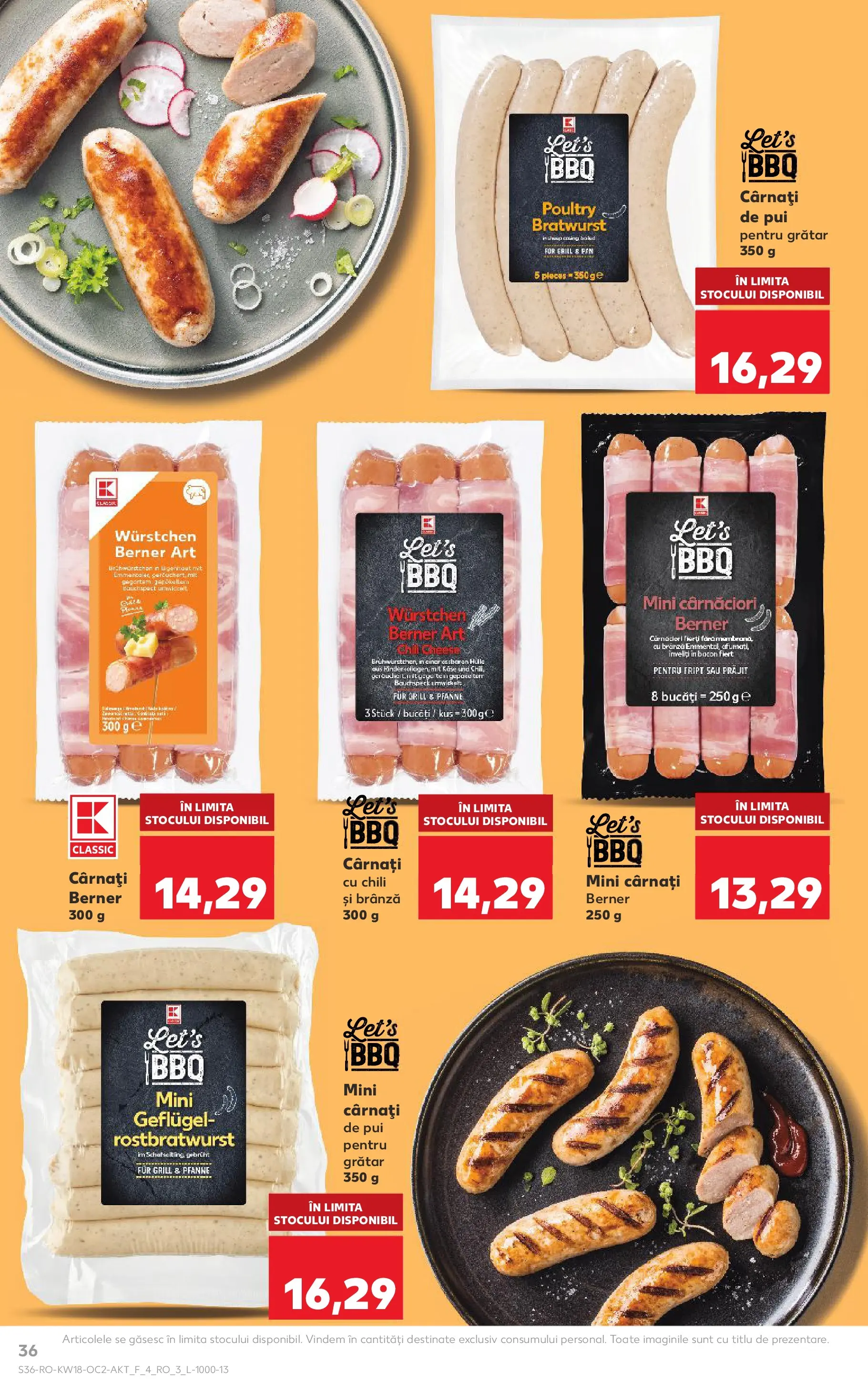 Kaufland Satu Mare 29.04.2026 - Revista si Oferta | Pagină: 36 | Produse: Grill, Bacon, Brânză, Cârnați