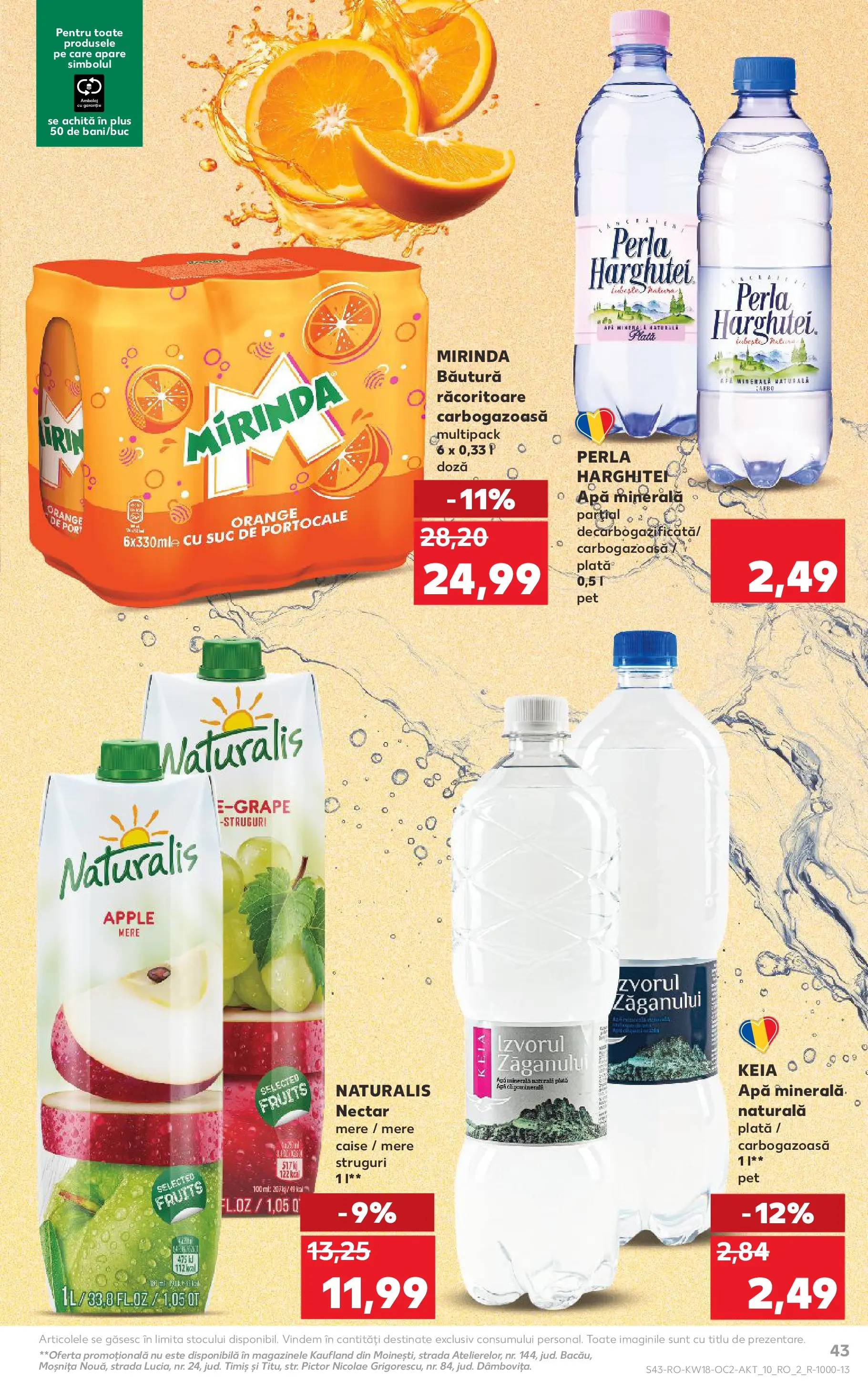 Kaufland Satu Mare 29.04.2026 - Revista si Oferta | Pagină: 43 | Produse: Suc, Mere, Ahtapot, Apă
