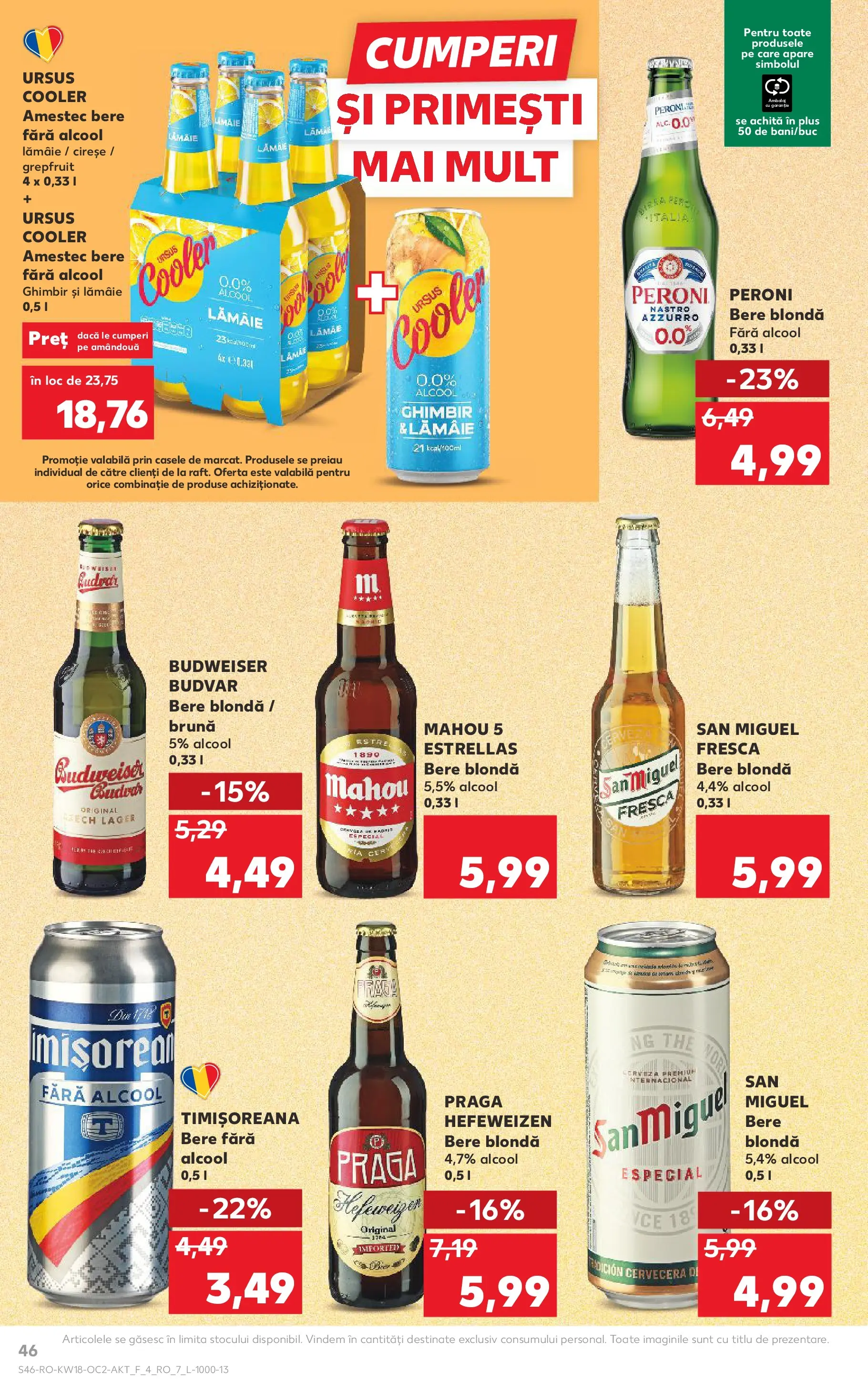 Kaufland Satu Mare 29.04.2026 - Revista si Oferta | Pagină: 46 | Produse: Bere, Cireșe, Lămâie