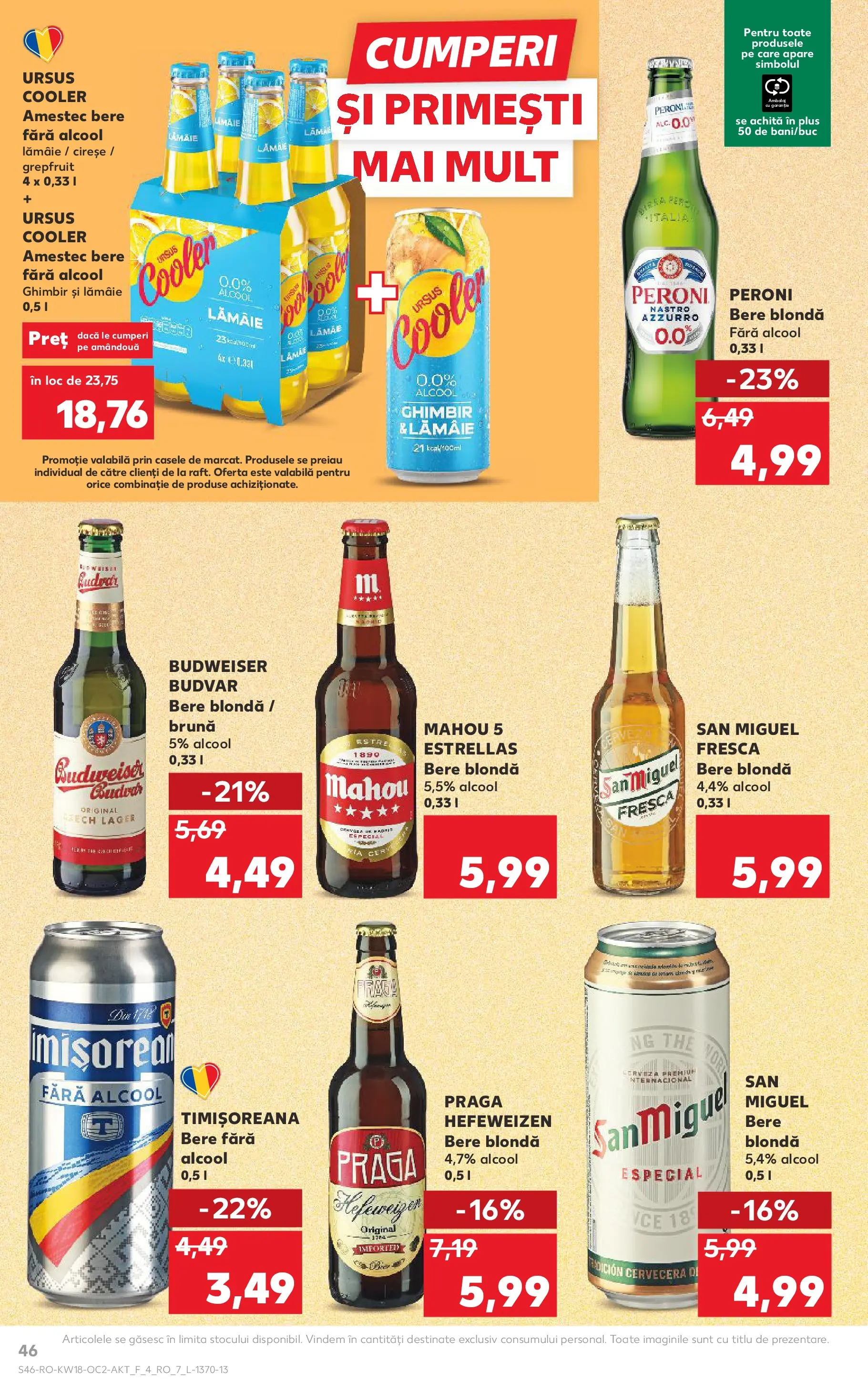 Kaufland Codlea 29.04.2026 - Revista si Oferta | Pagină: 46 | Produse: Bere, Cireșe, Lămâie