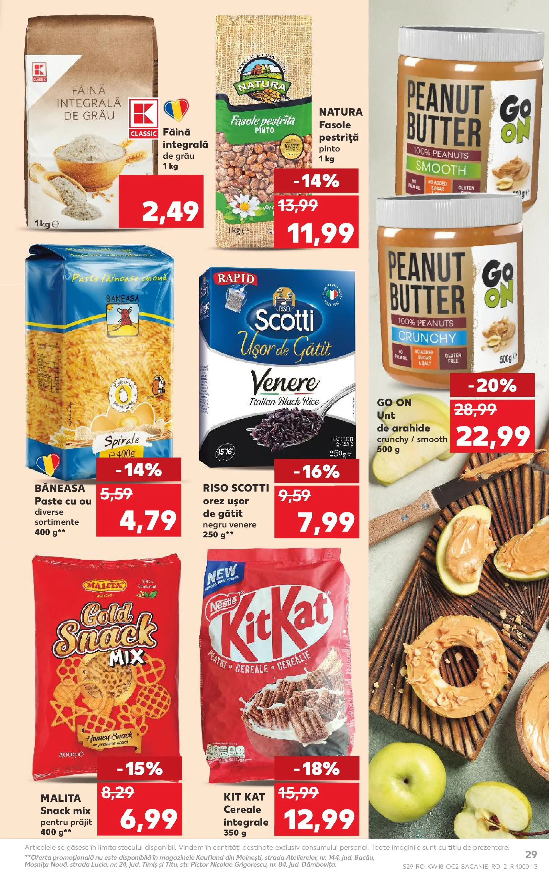 Kaufland Satu Mare 29.04.2026 - Revista si Oferta | Pagină: 29 | Produse: Arahide, Unt, Unt de arahide, Orez