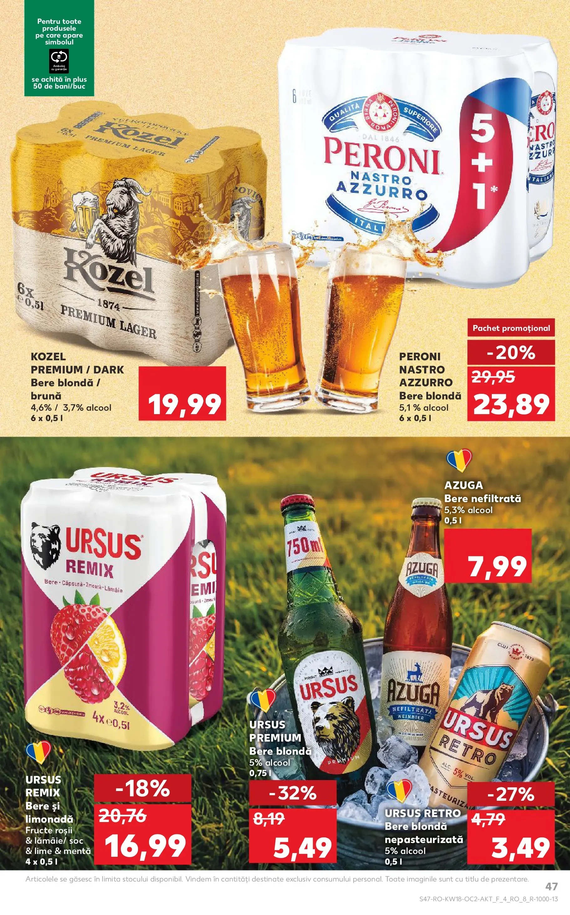 Kaufland Satu Mare 29.04.2026 - Revista si Oferta | Pagină: 47 | Produse: Lime, Sıcak su torbası, Bere, Lămâie