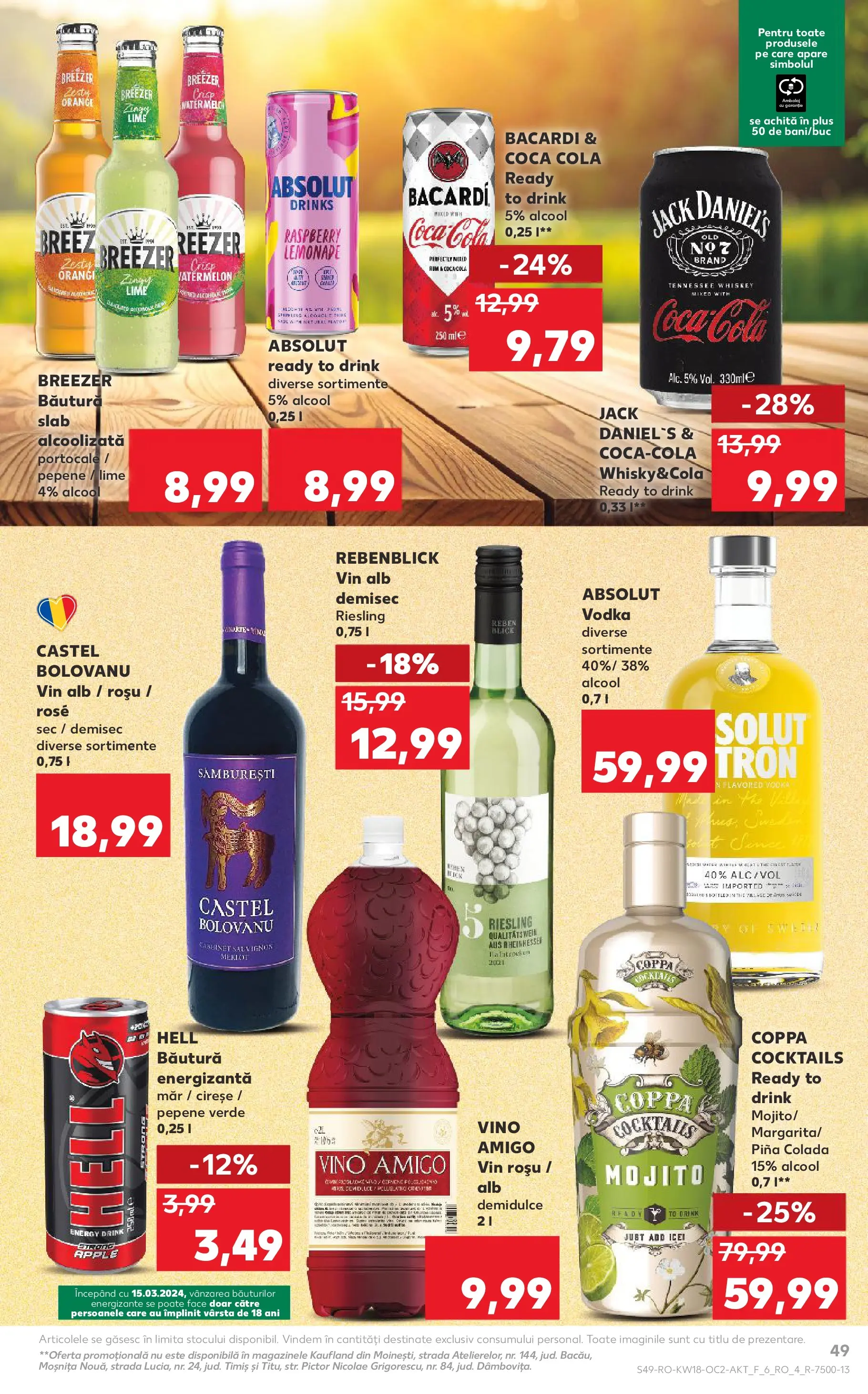 Kaufland Viseu de Sus 29.04.2026 - Revista si Oferta | Pagină: 49 | Produse: Lime, Băutură energizantă, Vodka, Whiskey