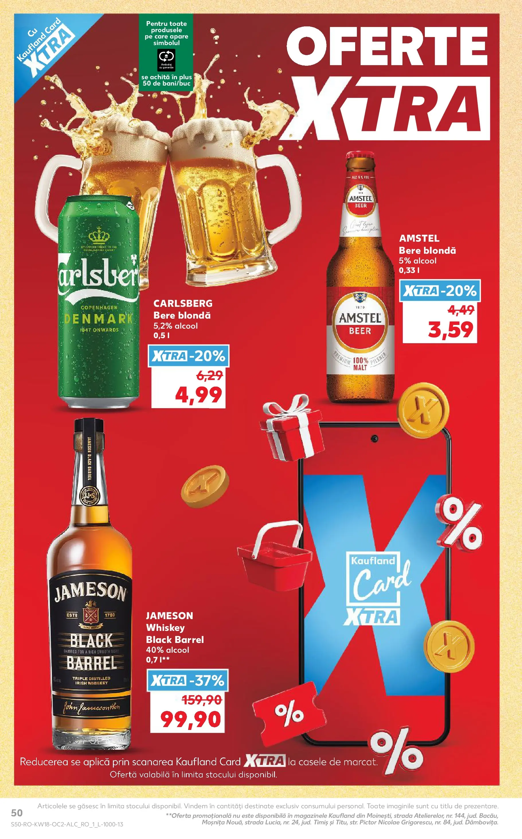 Kaufland Satu Mare 29.04.2026 - Revista si Oferta | Pagină: 50 | Produse: Bere, Whiskey