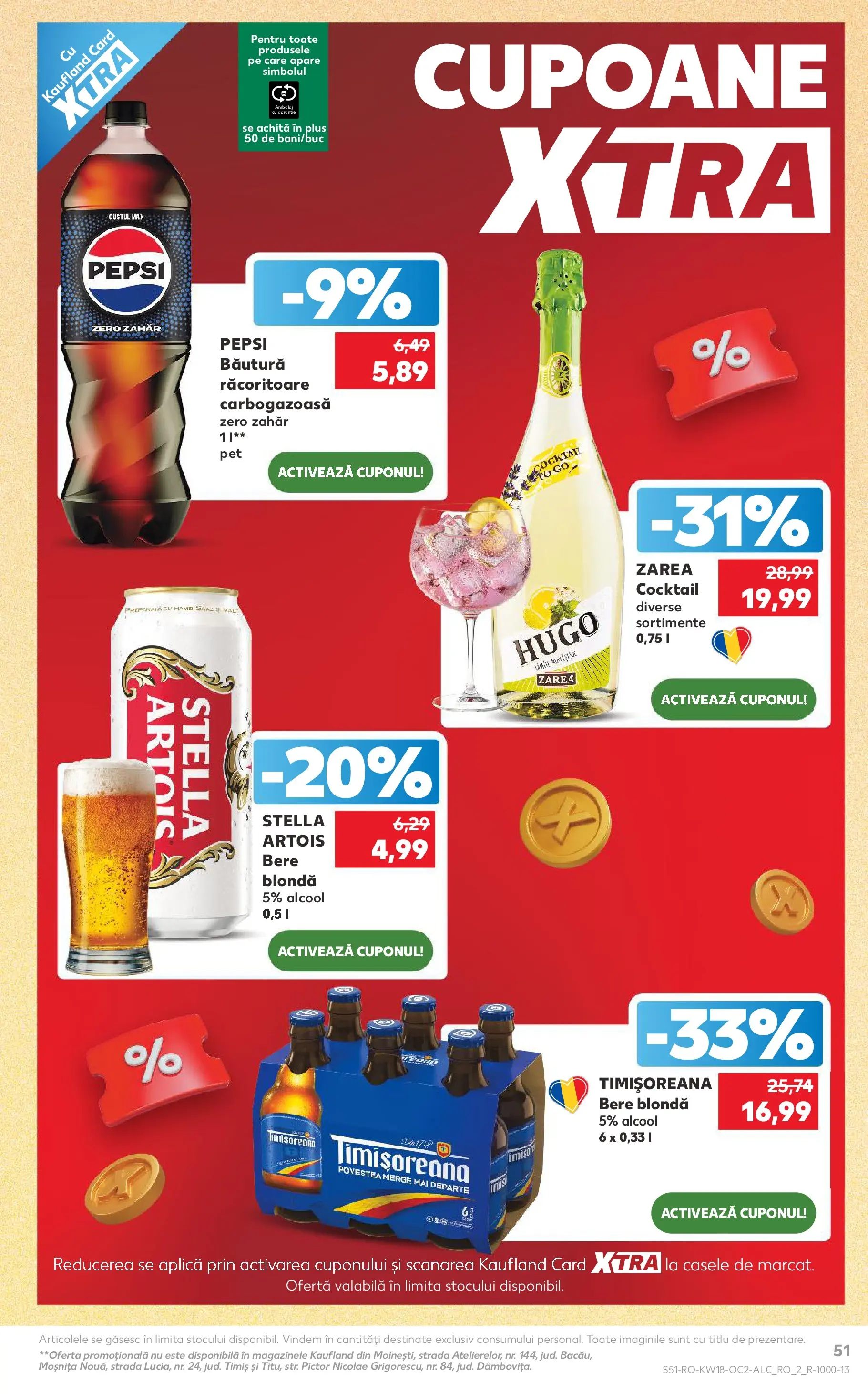 Kaufland Satu Mare 29.04.2026 - Revista si Oferta | Pagină: 51 | Produse: Bere, Cocktail, Zahăr