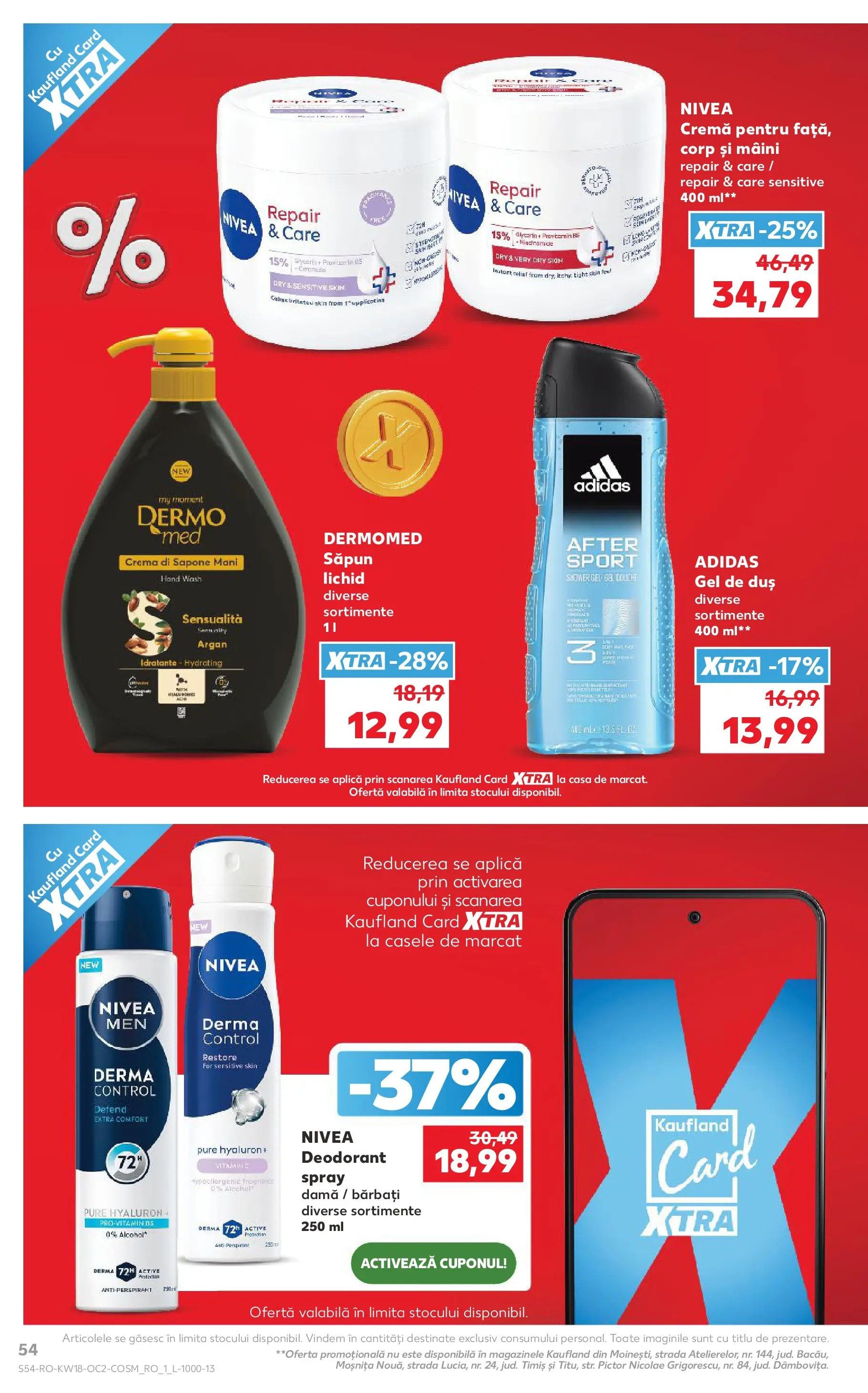 Kaufland Satu Mare 29.04.2026 - Revista si Oferta | Pagină: 54 | Produse: Duș, Săpun, Gel de duș, Antiperspirant