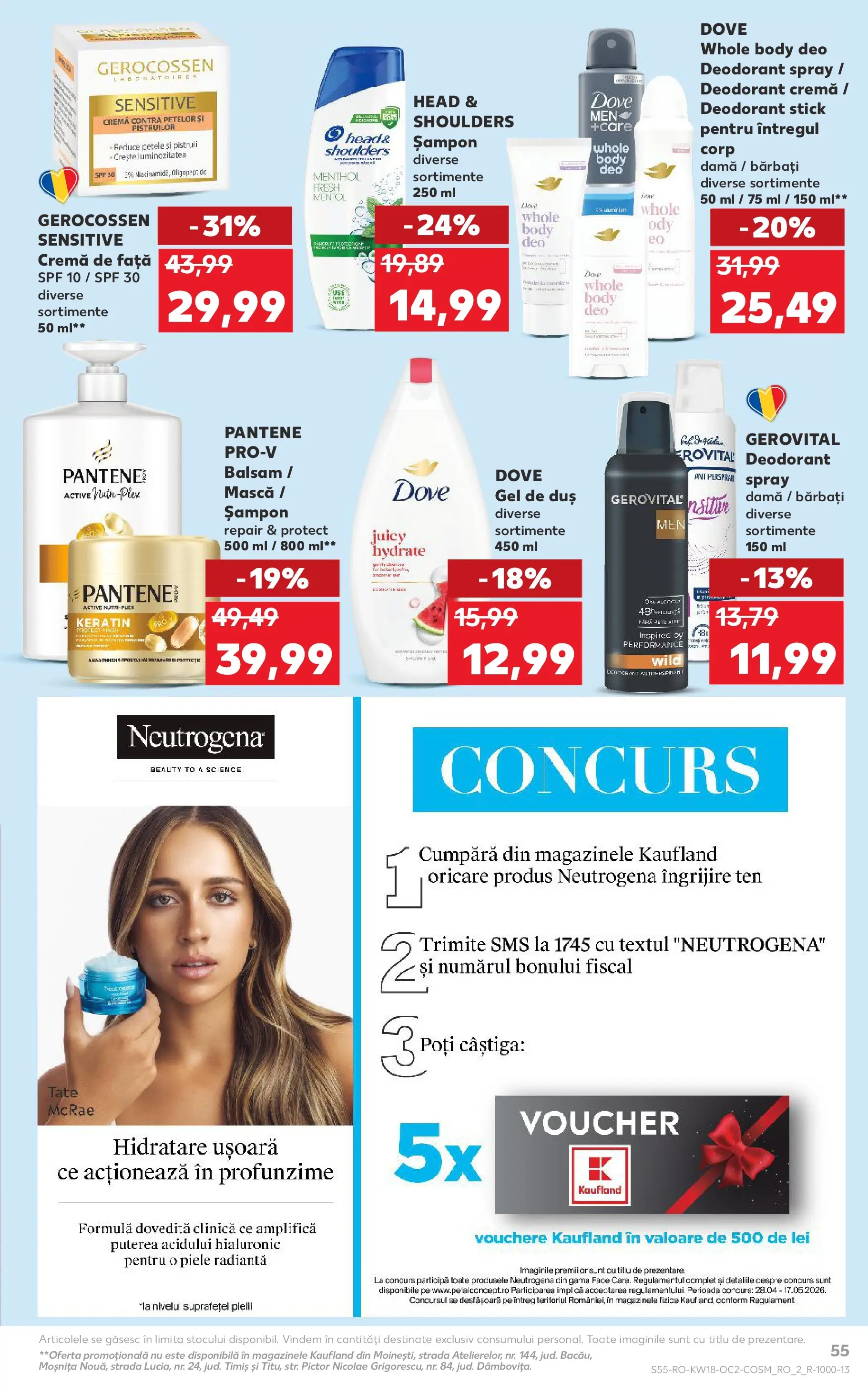 Kaufland Satu Mare 29.04.2026 - Revista si Oferta | Pagină: 55 | Produse: Body, Cremă, Gel de duș, Deodorant