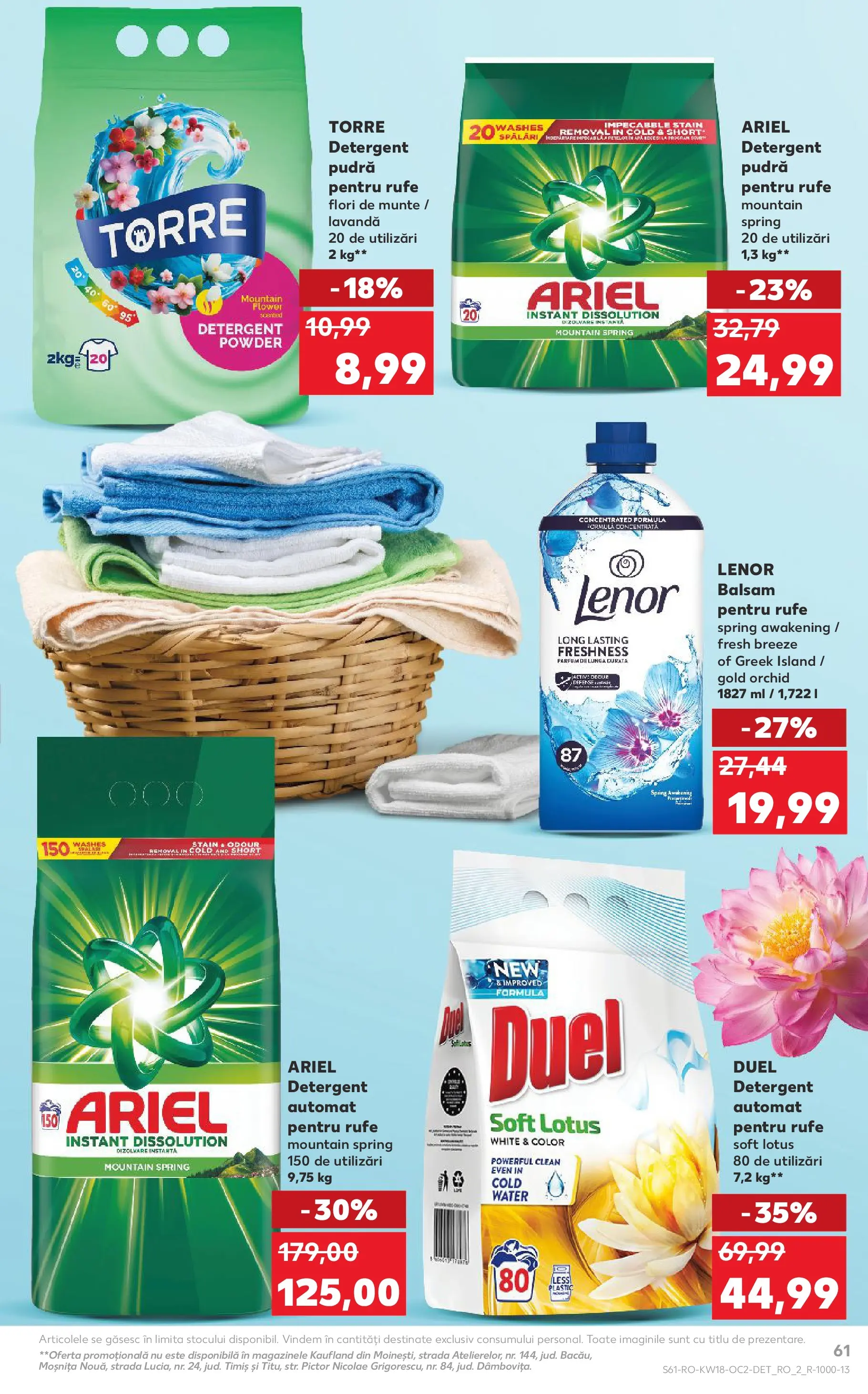 Kaufland Satu Mare 29.04.2026 - Revista si Oferta | Pagină: 61 | Produse: Kedi Ödül Oyuncakları, Pudră, Balsam, Yorgan