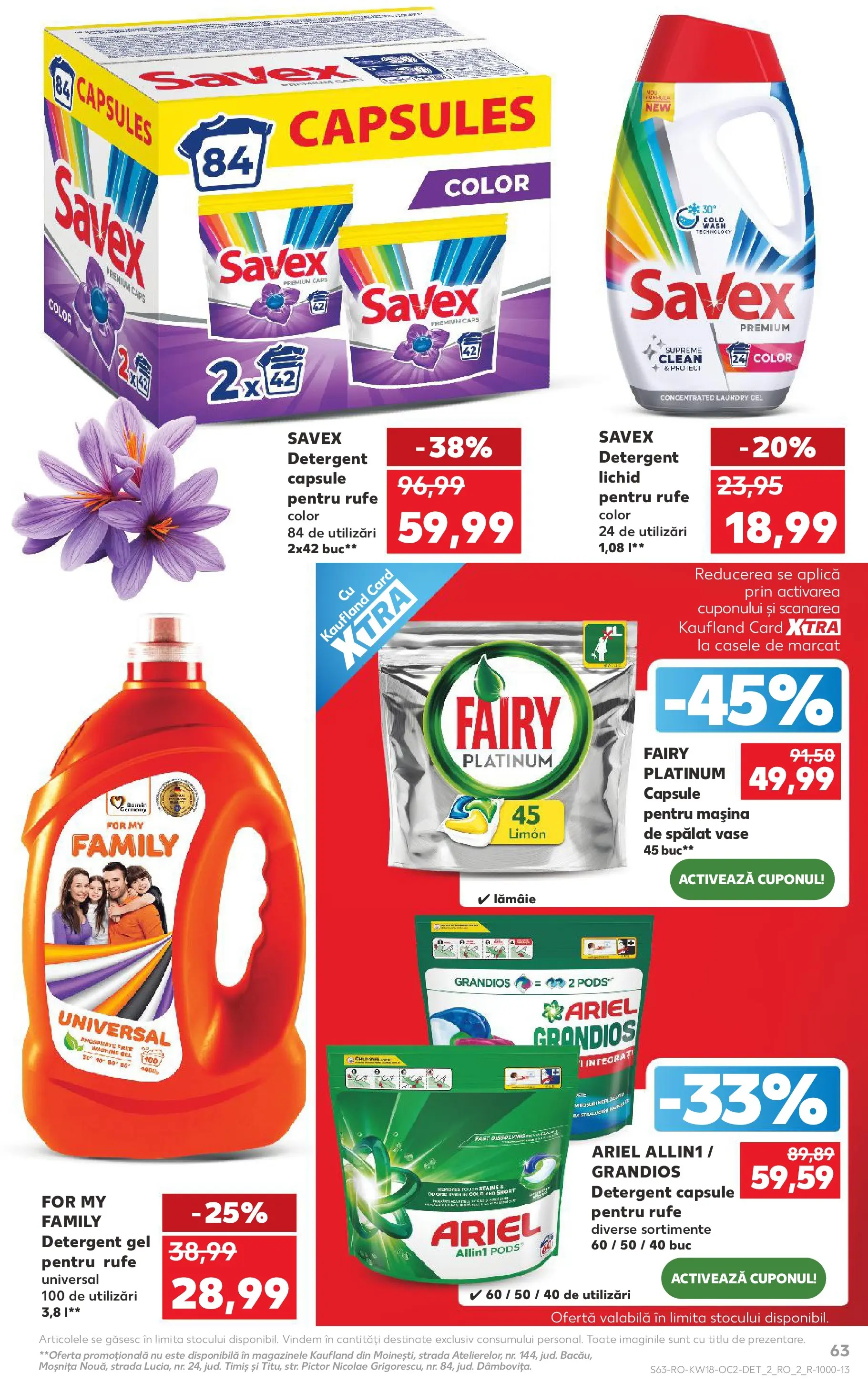 Kaufland Satu Mare 29.04.2026 - Revista si Oferta | Pagină: 63 | Produse: Pomelo, Mașină De Spălat, Detergent, Capsule pentru mașina de spălat