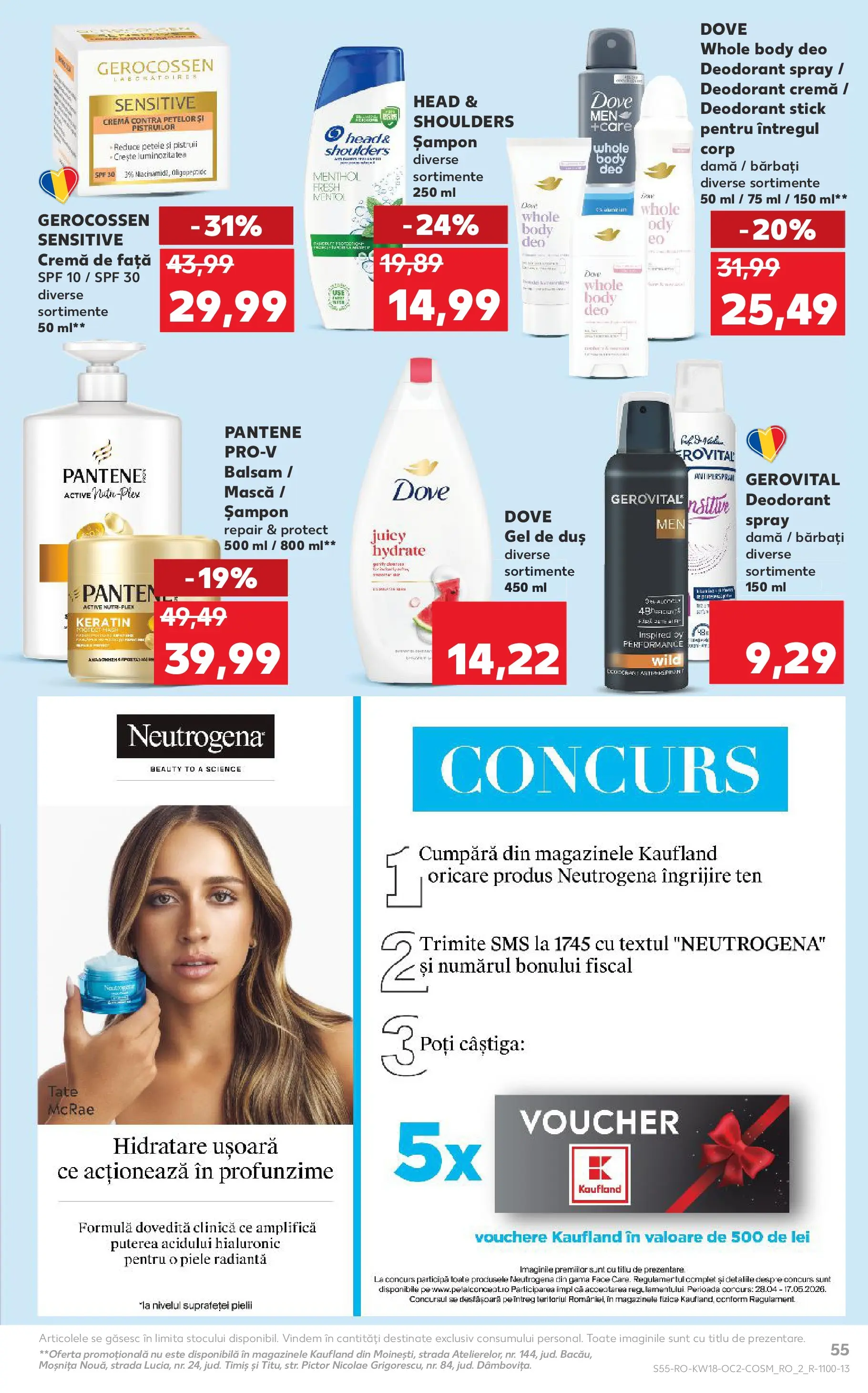 Kaufland Ploiești 29.04.2026 - Revista si Oferta | Pagină: 55 | Produse: Duș, Șampon, Cremă, Deodorant