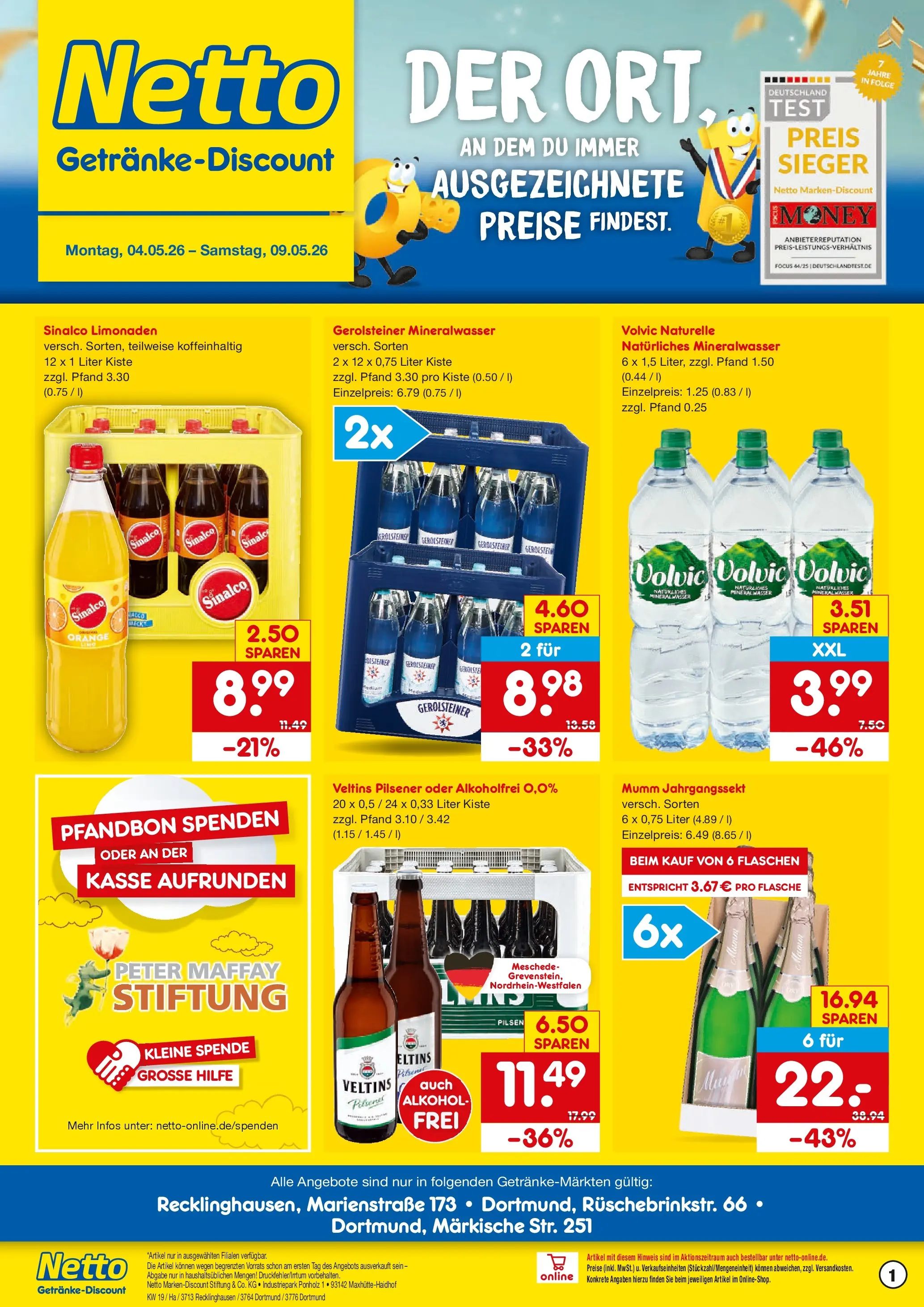 Netto Marken-Discount Prospekt Recklinghausen	 (ab 04.05.2026) » Angebote | Seite: 1
