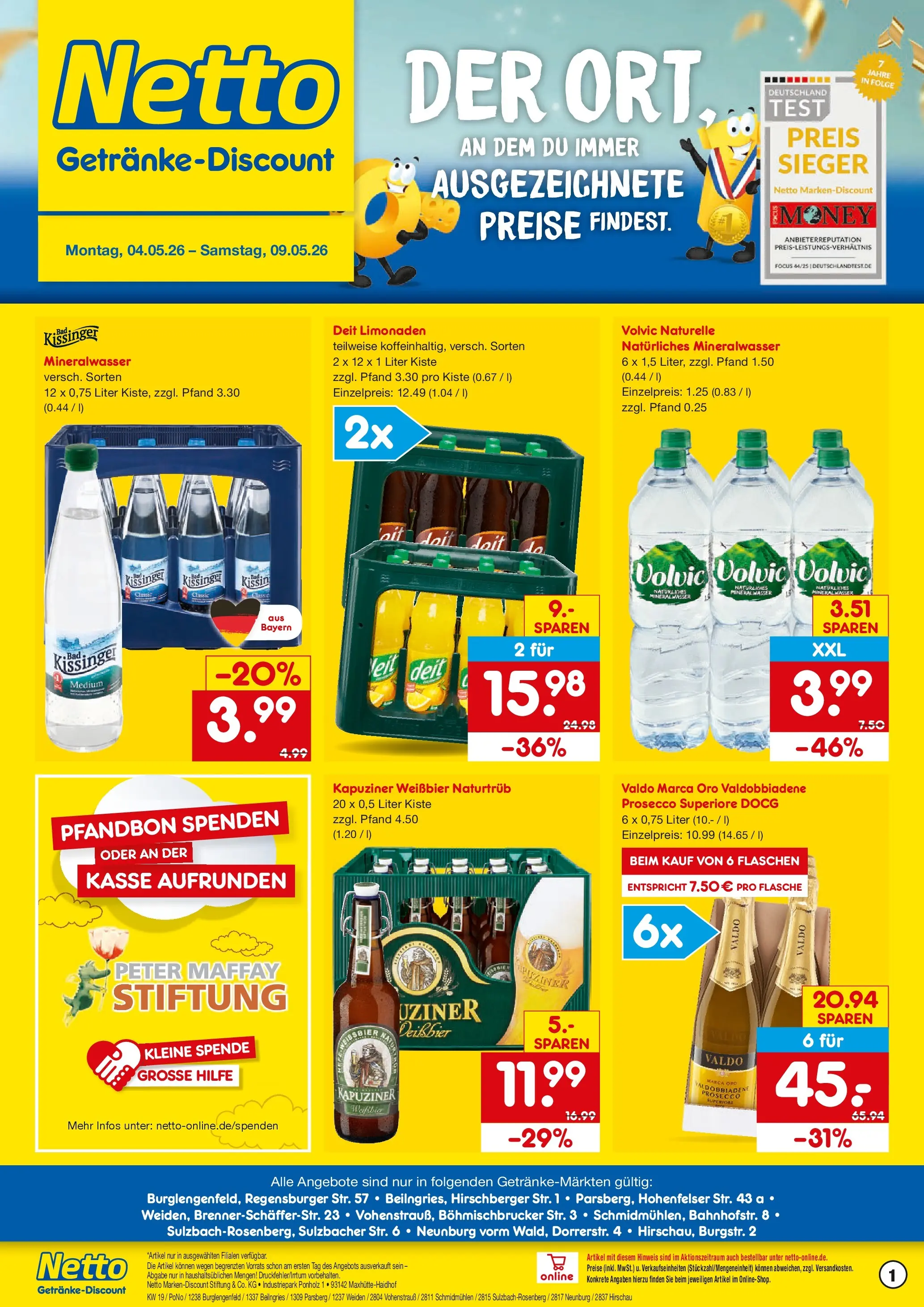 Netto Marken-Discount Prospekt Schmidmühlen	 (ab 04.05.2026) » Angebote | Seite: 1