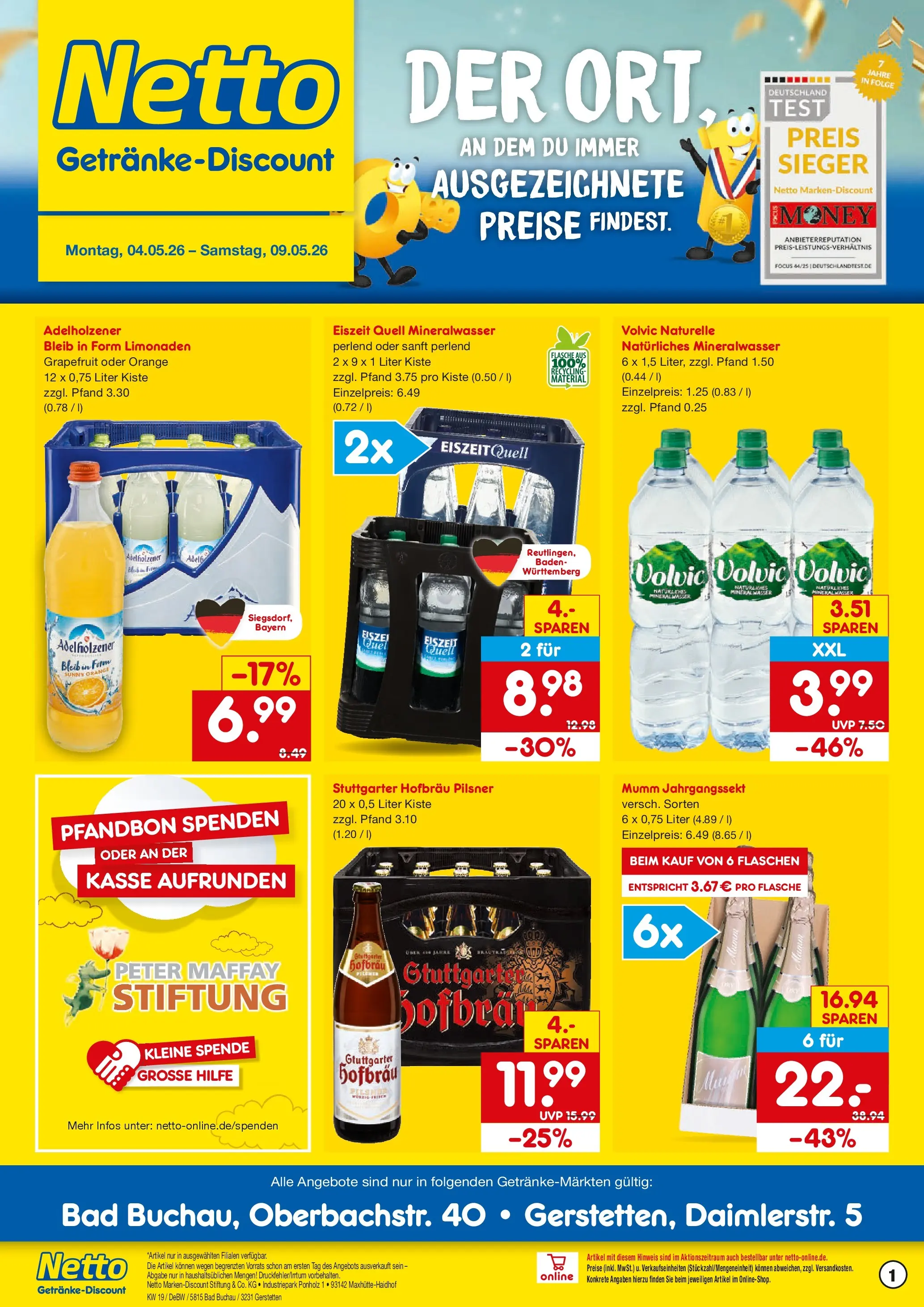 Netto Marken-Discount Prospekt Gerstetten	 (ab 04.05.2026) » Angebote | Seite: 1