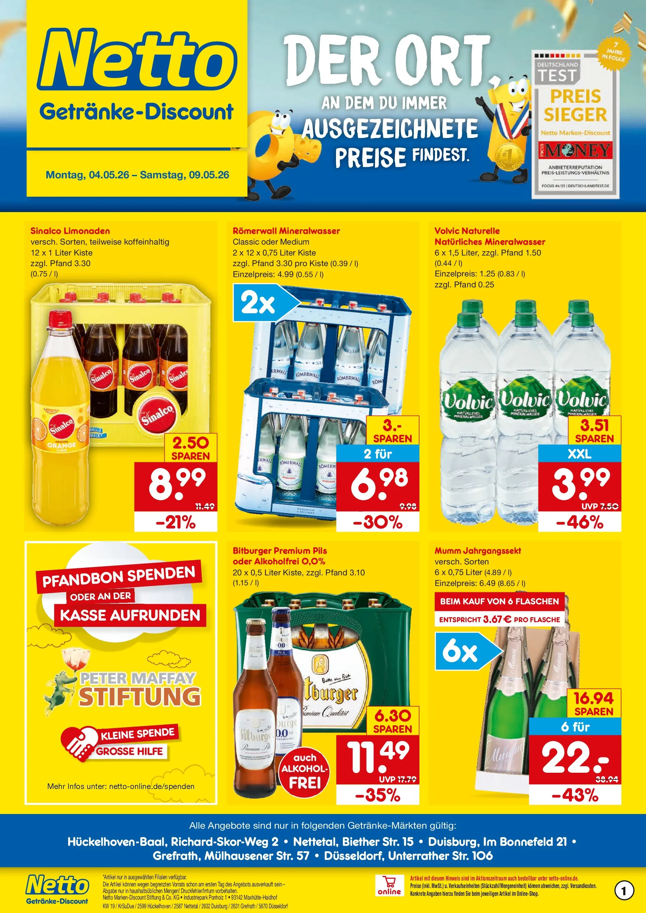 Netto Marken-Discount Prospekt Grefrath	 (ab 04.05.2026) » Angebote | Seite: 1