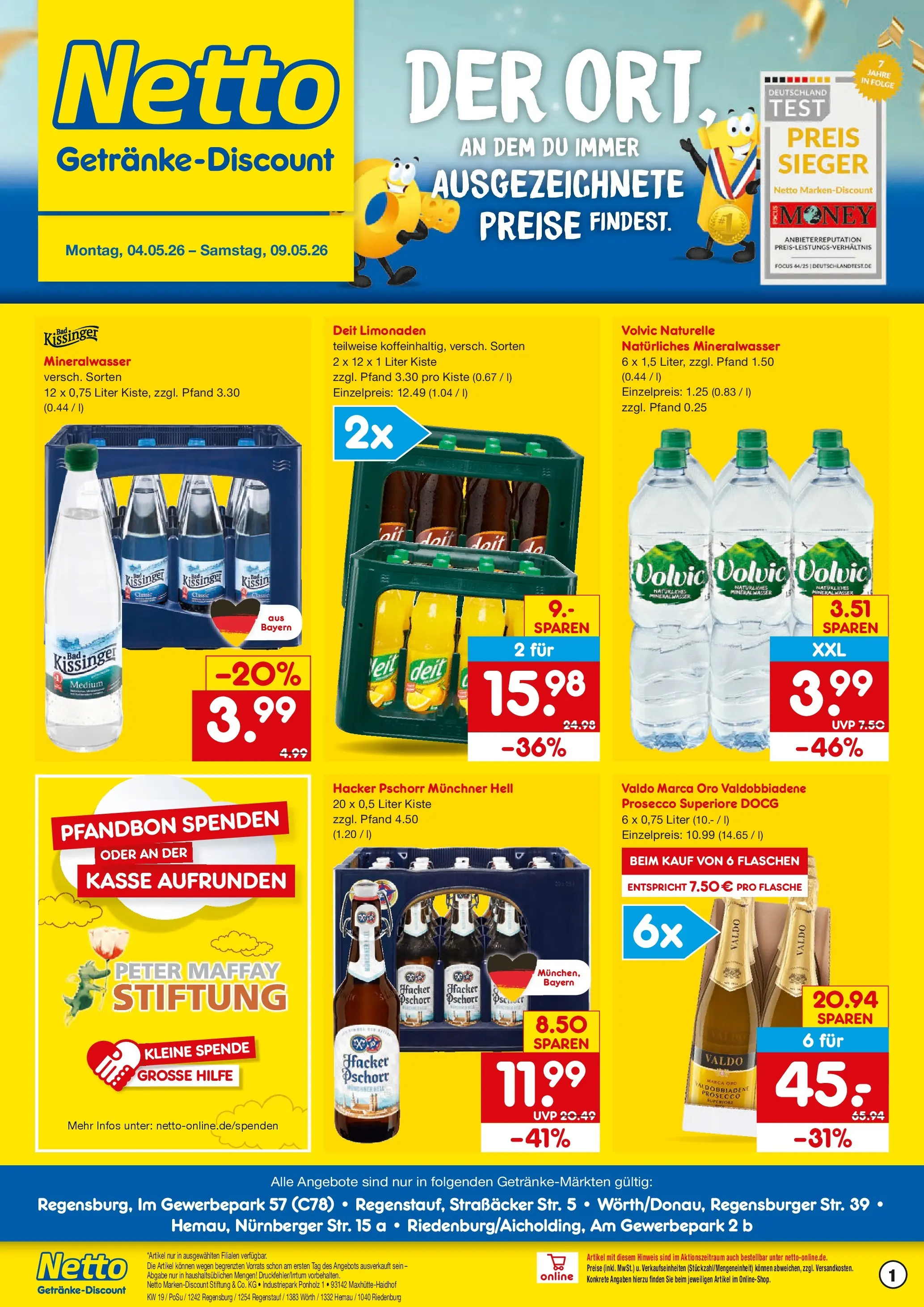 Netto Marken-Discount Prospekt Wörth-Donau	 (ab 04.05.2026) » Angebote | Seite: 1