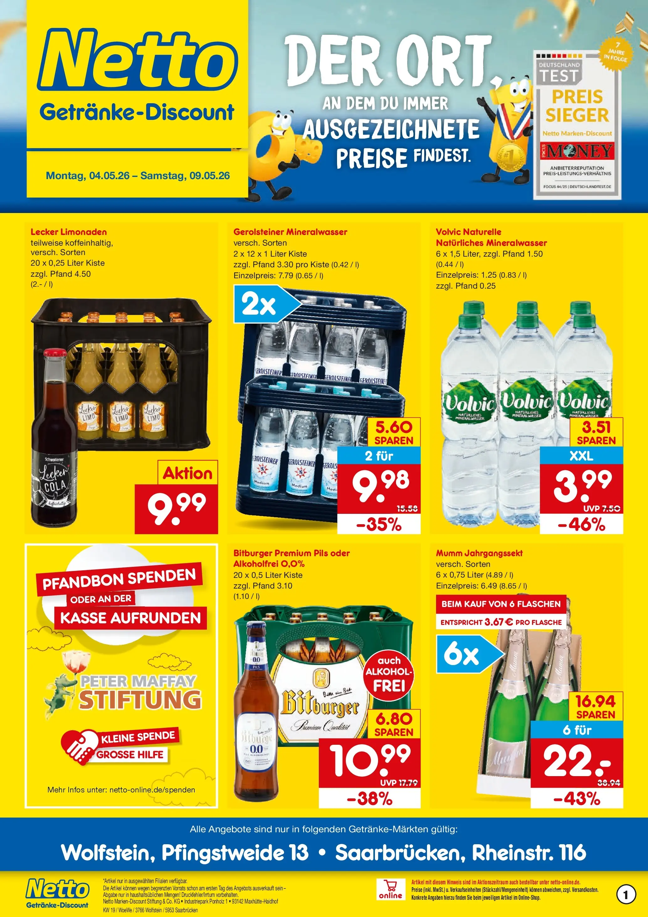 Netto Marken-Discount Prospekt Saarbrücken	 (ab 04.05.2026) » Angebote | Seite: 1