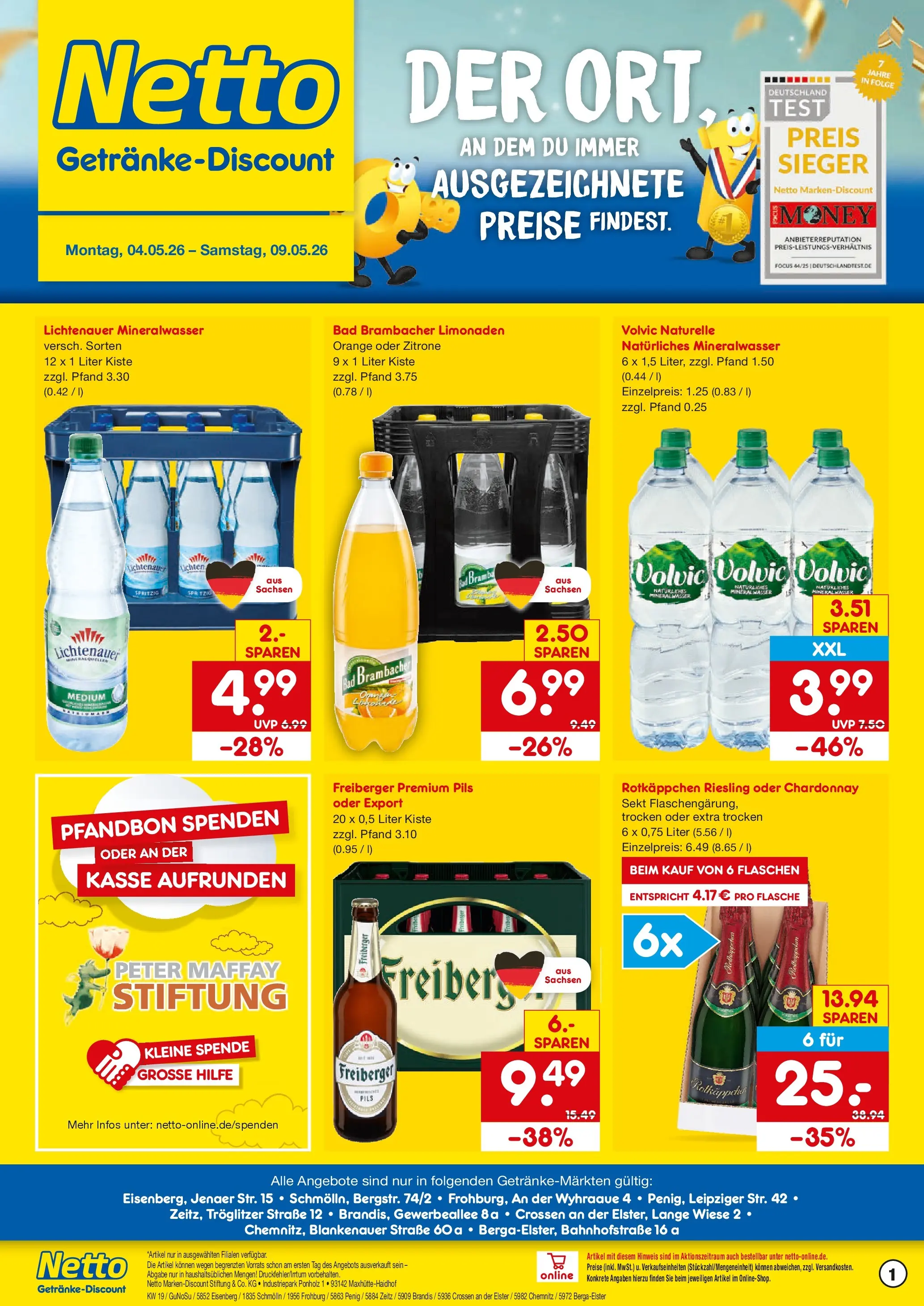 Netto Marken-Discount Prospekt Penig	 (ab 04.05.2026) » Angebote | Seite: 1