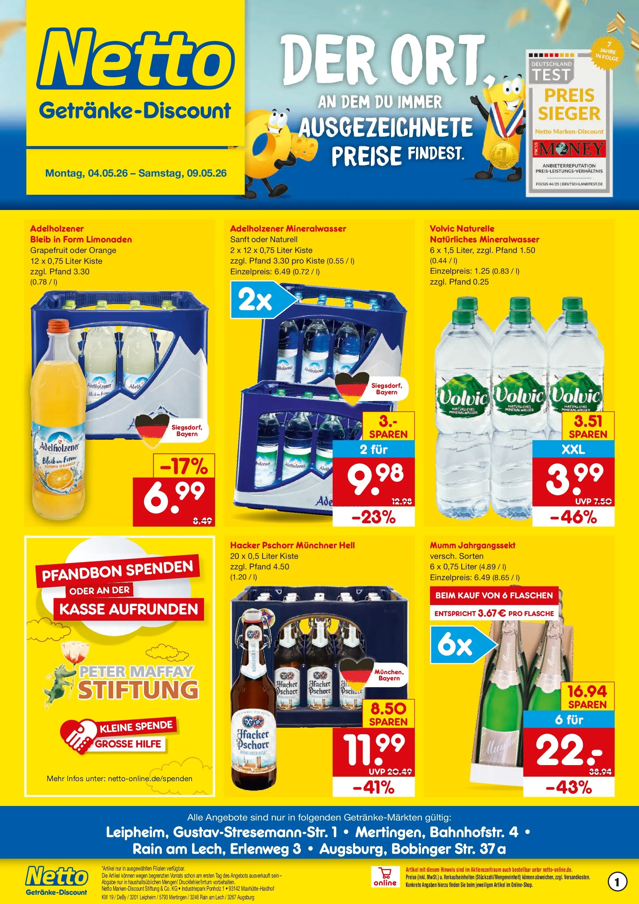 Netto Marken-Discount Prospekt Leipheim	 (ab 04.05.2026) » Angebote | Seite: 1