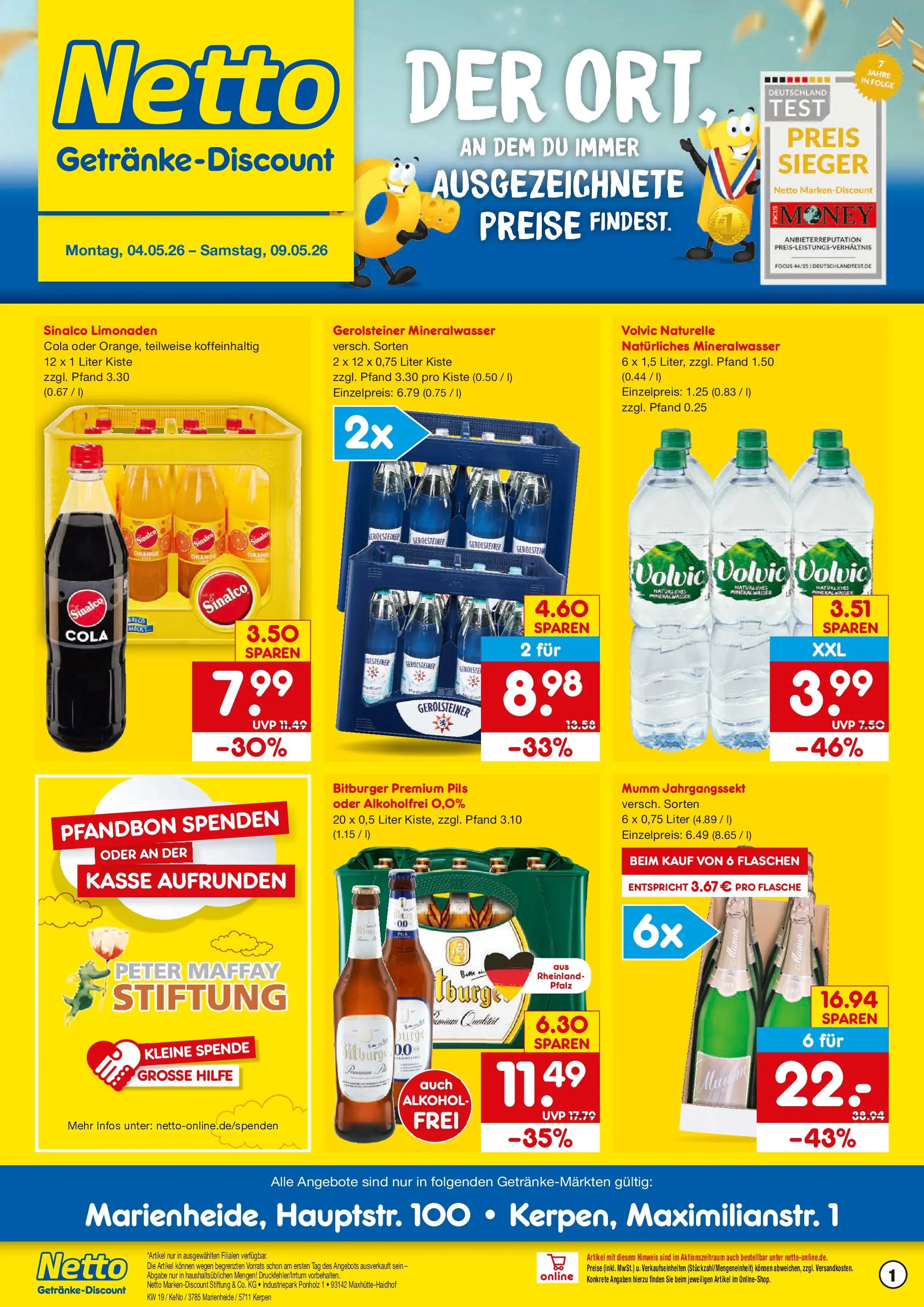 Netto Marken-Discount Prospekt Marienheide	 (ab 04.05.2026) » Angebote | Seite: 1