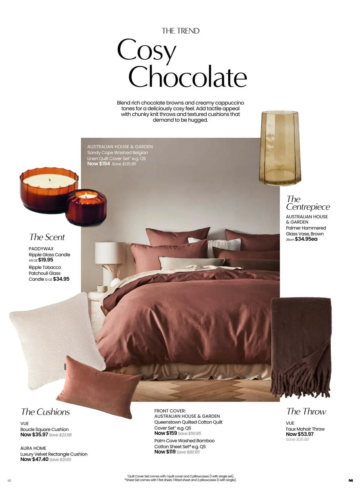 Deals - Home Comforts - 28/04/2026 > weekly / monthly specials | Page: 2 | Products: Cushion, Linen, Chocolate, Centrepiece