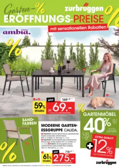 Zurbrüggen Eröffnungs-Preise ab 27.04.2026 gültig