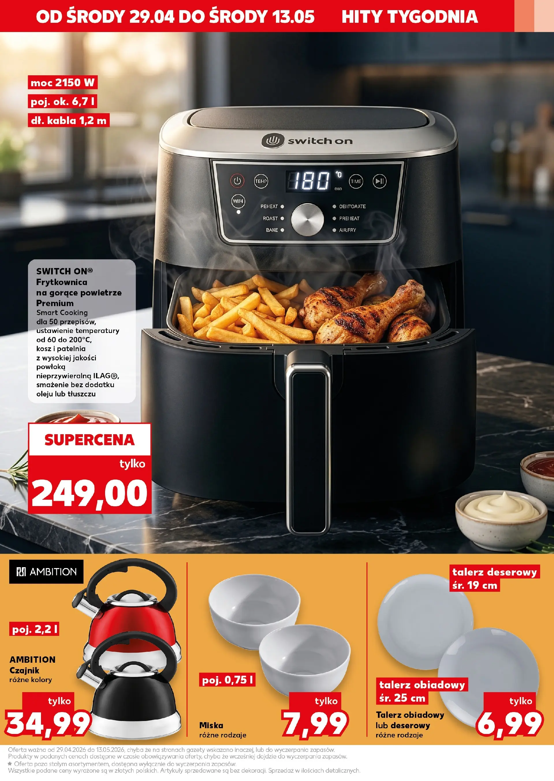 Kaufland gazetka - Złap Okazje od 29.04.2026 - od jutra PDF | Strona: 3 | Produkty: Czajnik, Frytkownica, Kosz, Patelnia