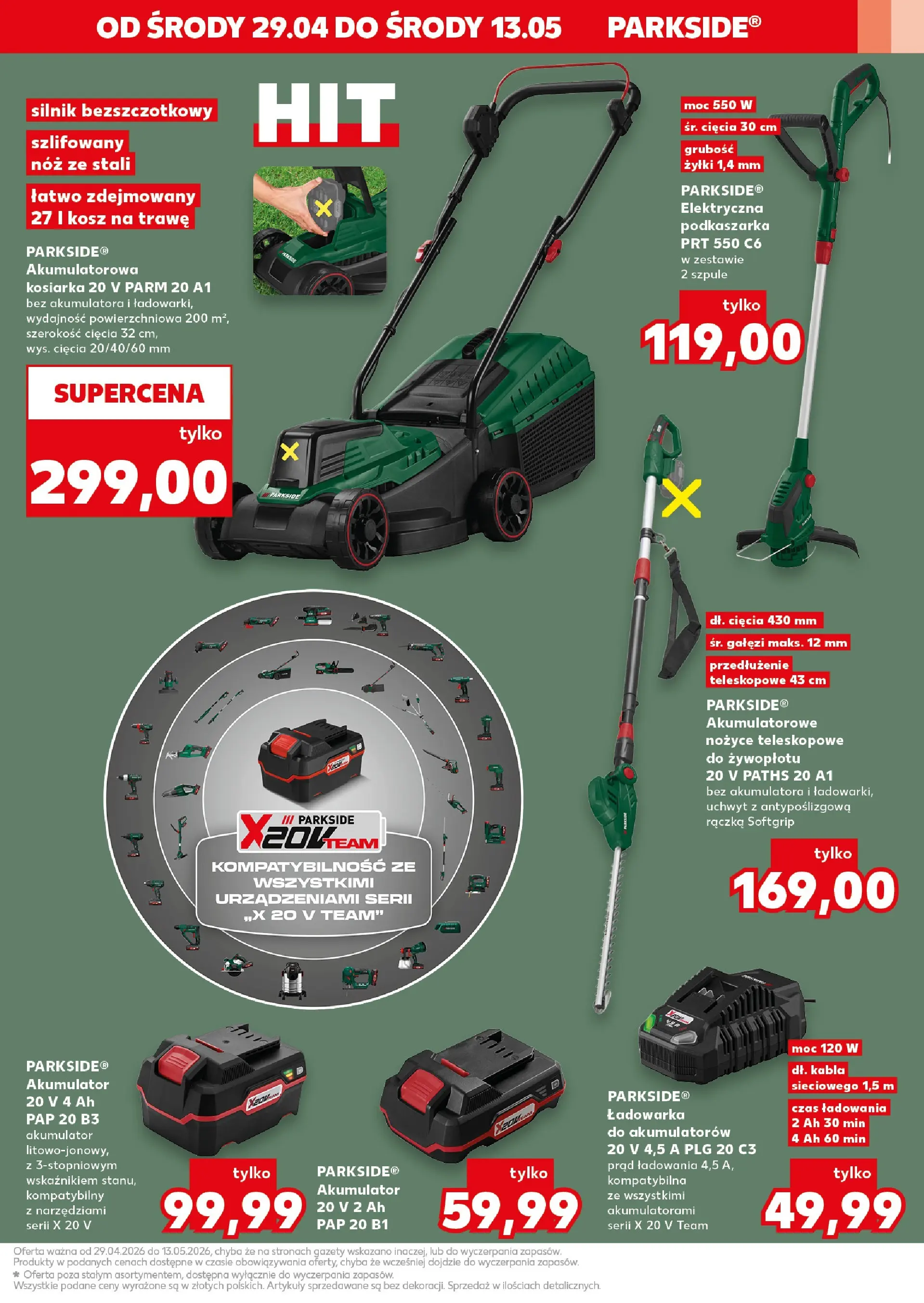 Kaufland gazetka - Złap Okazje od 29.04.2026 - od jutra PDF | Strona: 7 | Produkty: Ładowarka, Kosiarka, Kosz