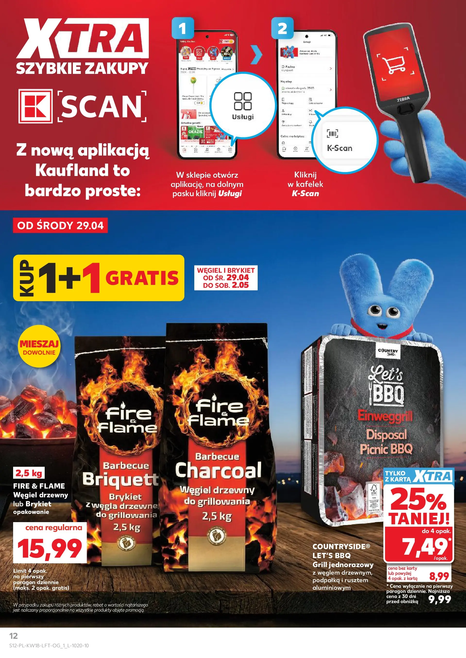 Kaufland gazetka od 29.04.2026 - od jutra PDF | Strona: 12 | Produkty: Karta, Grill, Grill jednorazowy