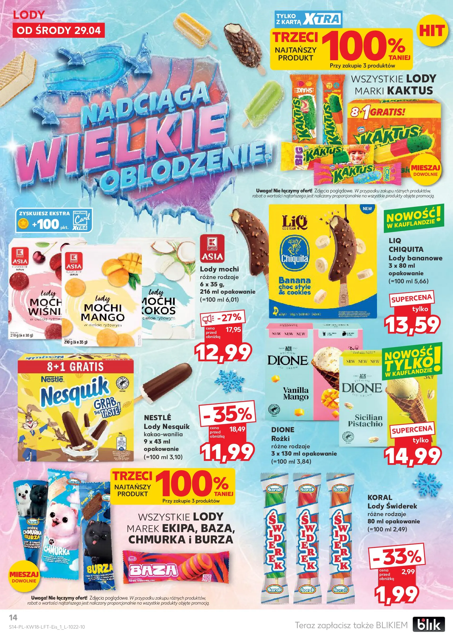 Kaufland gazetka od 29.04.2026 - od jutra PDF | Strona: 14 | Produkty: Mango, Karta, Lody
