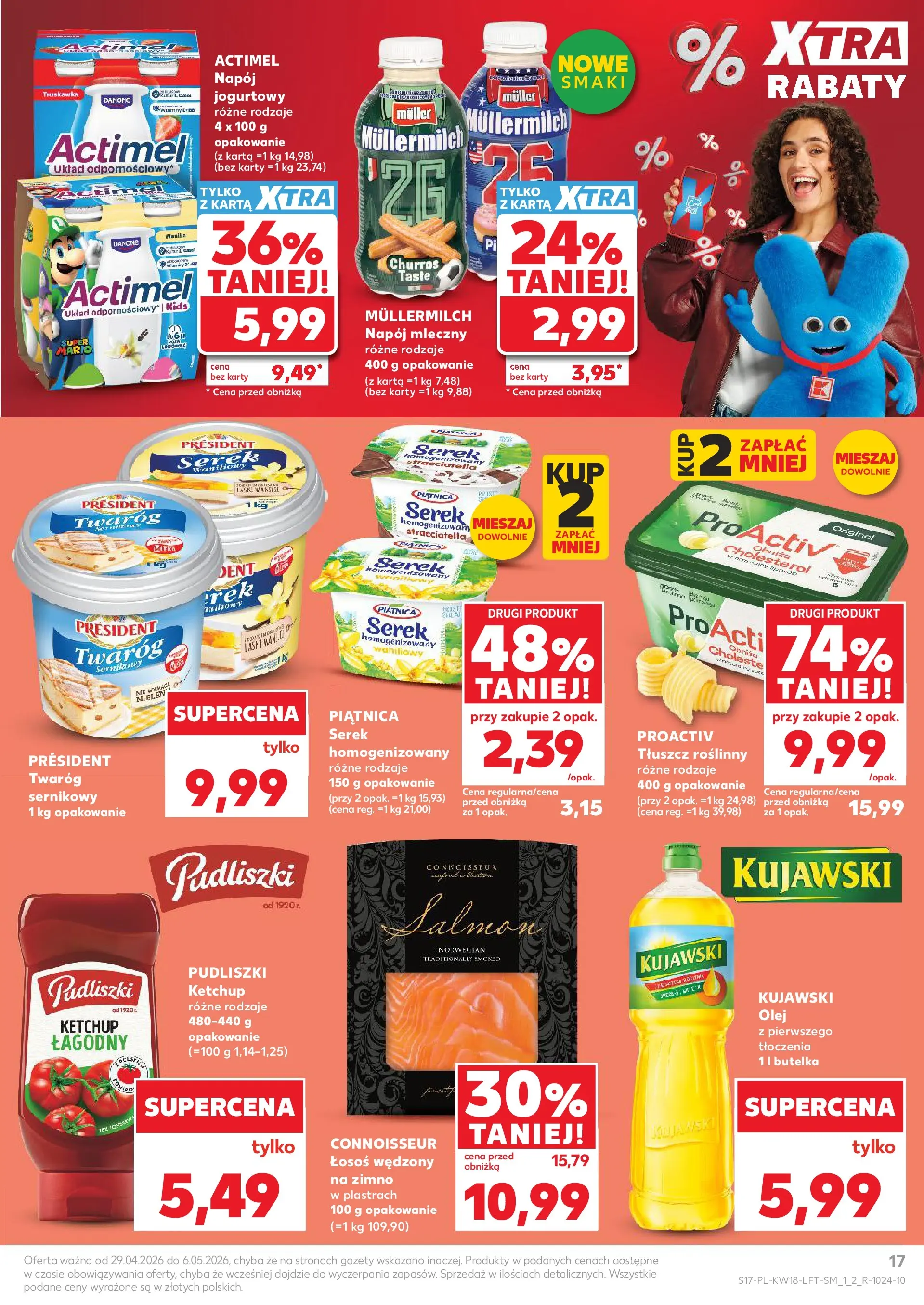 Kaufland gazetka od 29.04.2026 - od jutra PDF | Strona: 17 | Produkty: Karta, Łosoś wędzony, Łosoś, Twaróg