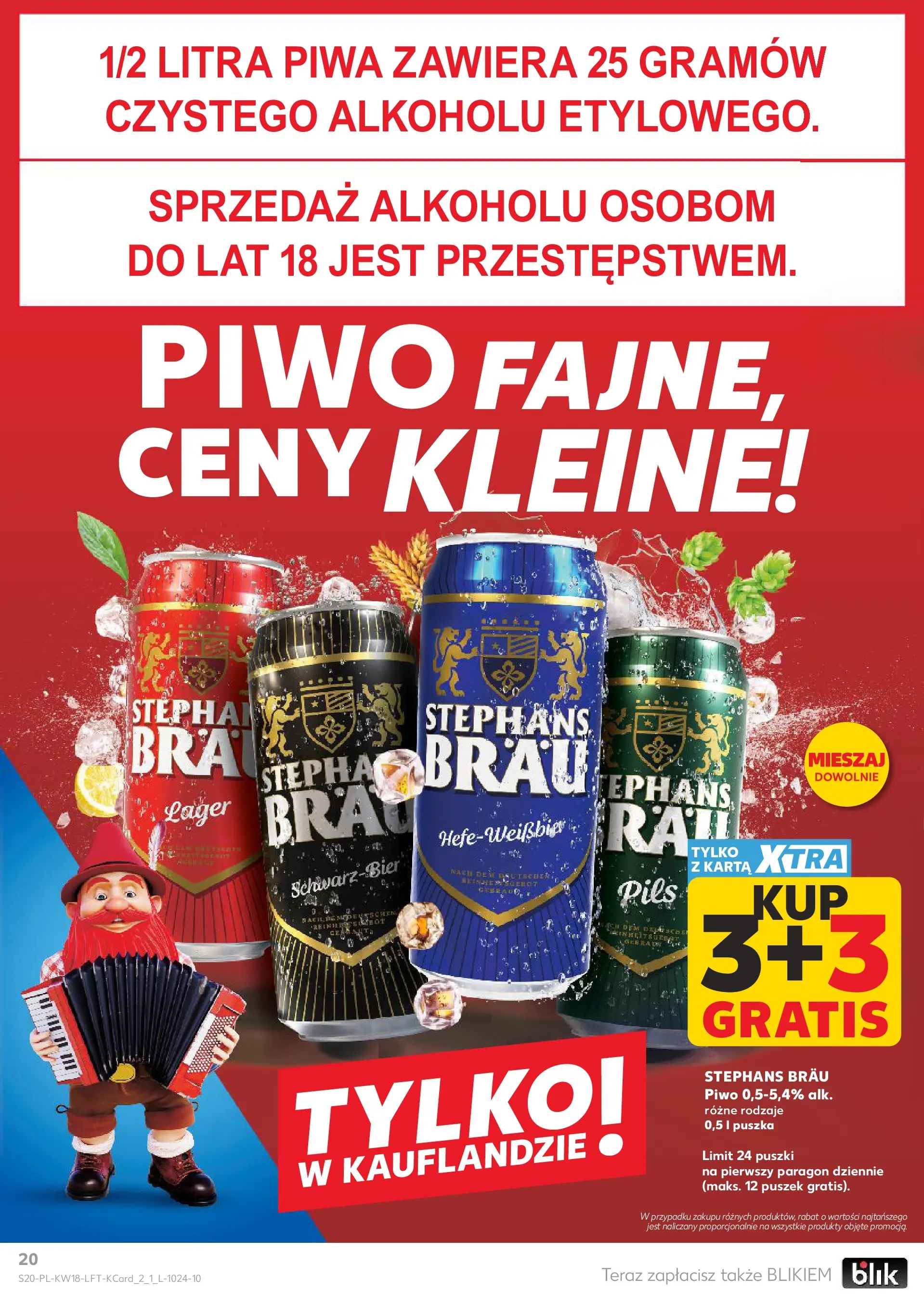 Kaufland gazetka od 29.04.2026 - od jutra PDF | Strona: 20 | Produkty: Karta, Piwo