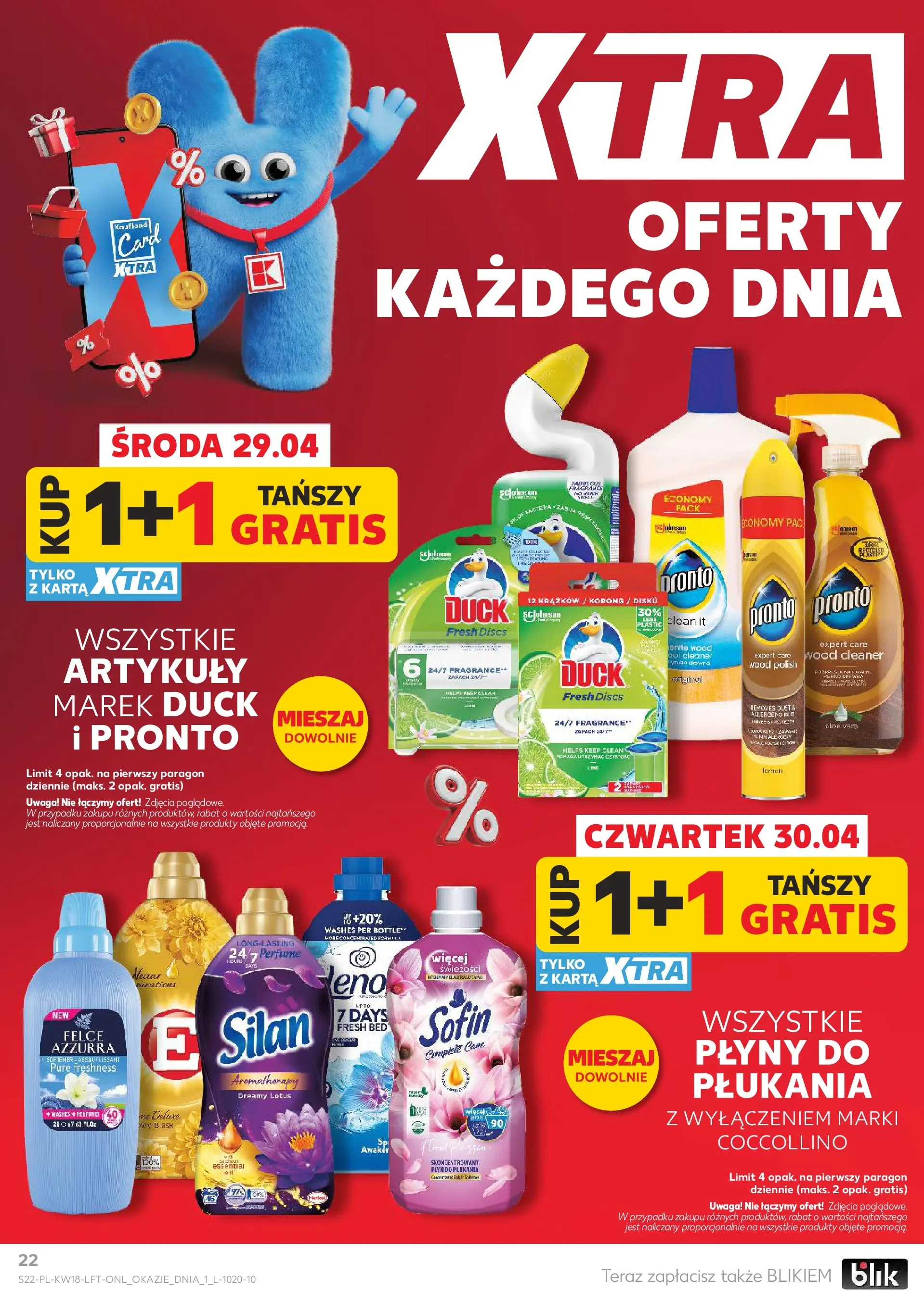 Kaufland gazetka od 29.04.2026 - od jutra PDF | Strona: 22 | Produkty: Karta, Cleaner, Por, Zapach