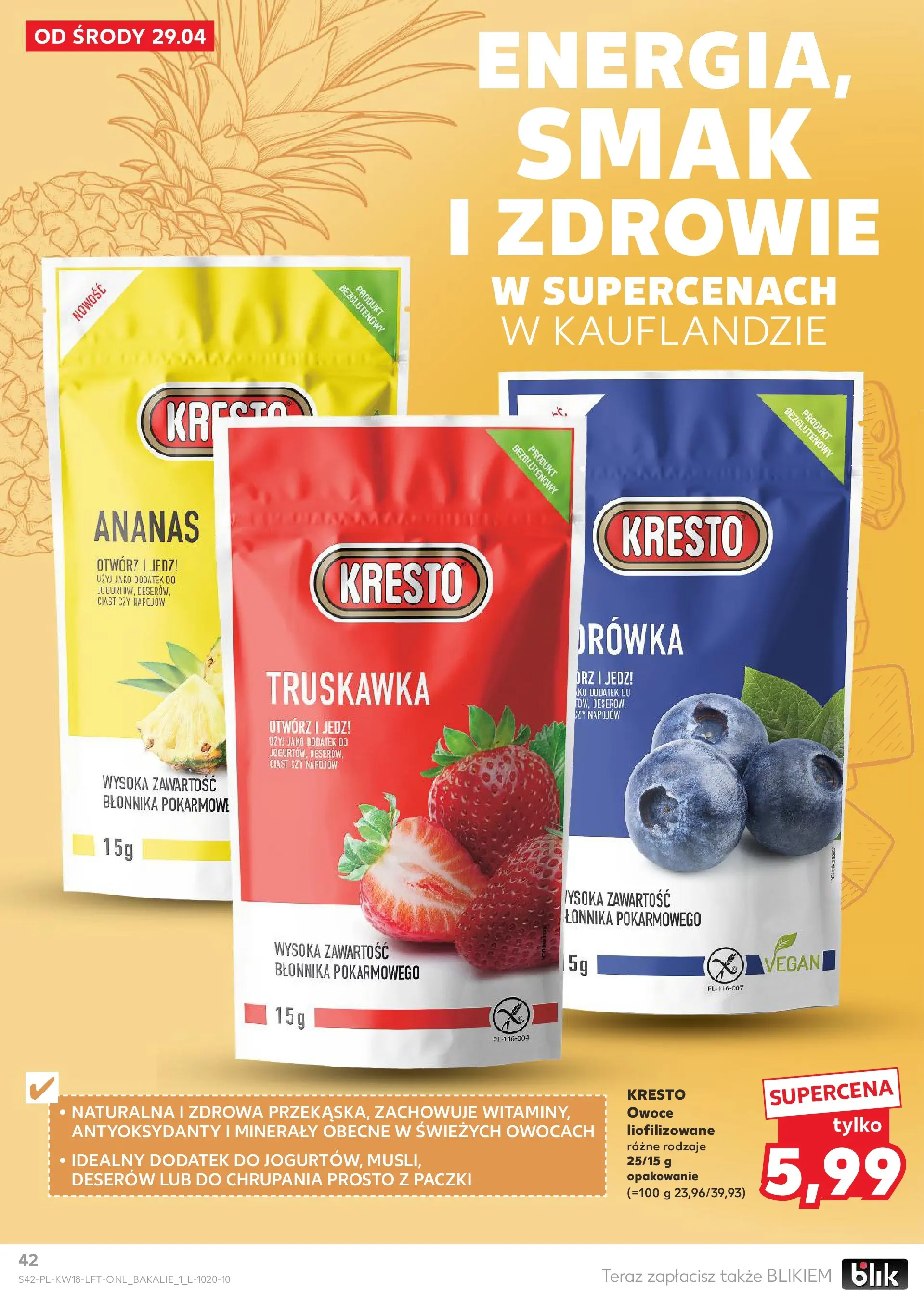 Kaufland gazetka od 29.04.2026 - od jutra PDF | Strona: 42 | Produkty: Pączki, Ananas, Owoce