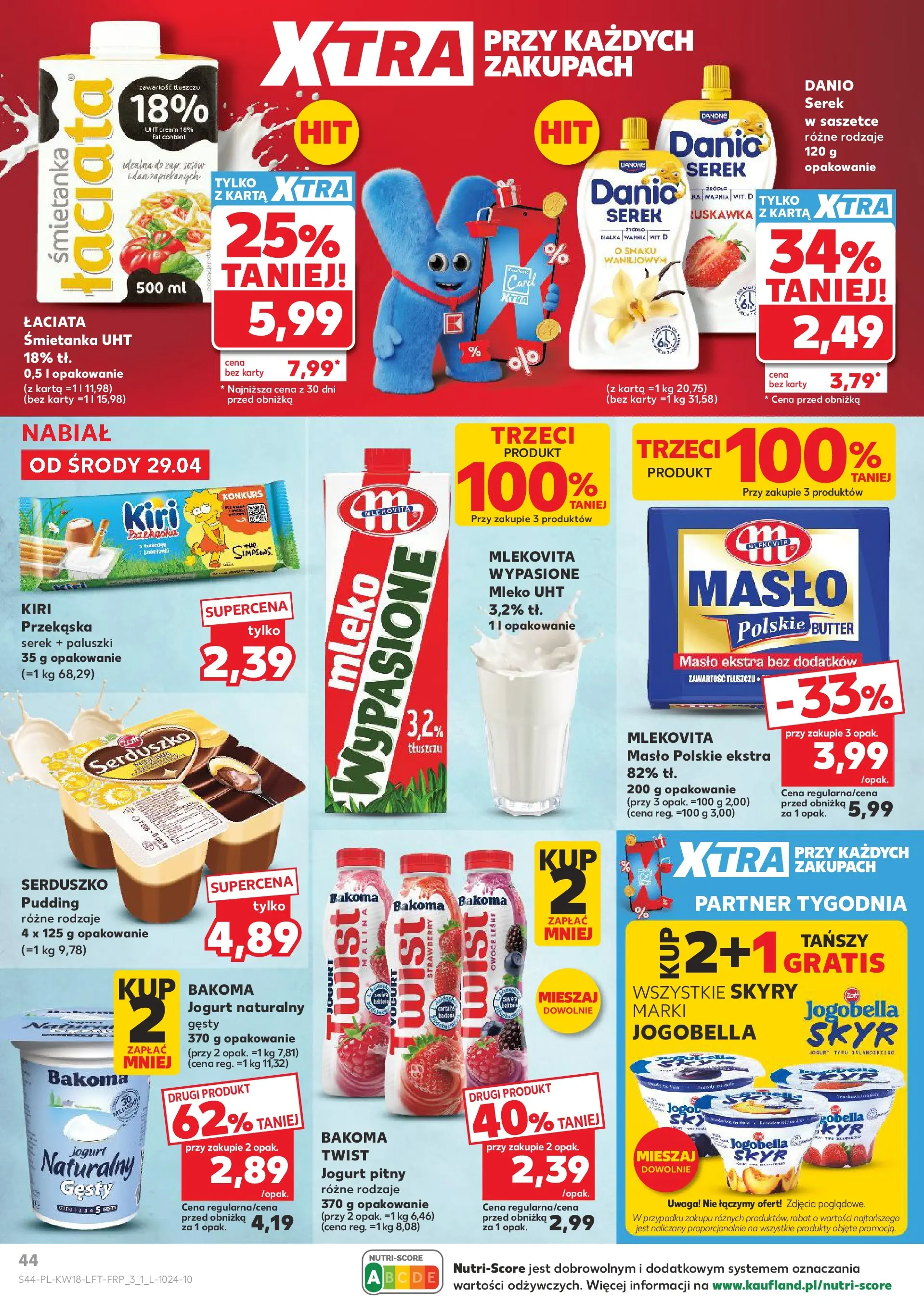 Kaufland gazetka od 29.04.2026 - od jutra PDF | Strona: 44 | Produkty: Masło Polskie, Mleko, Owoce, Skyr