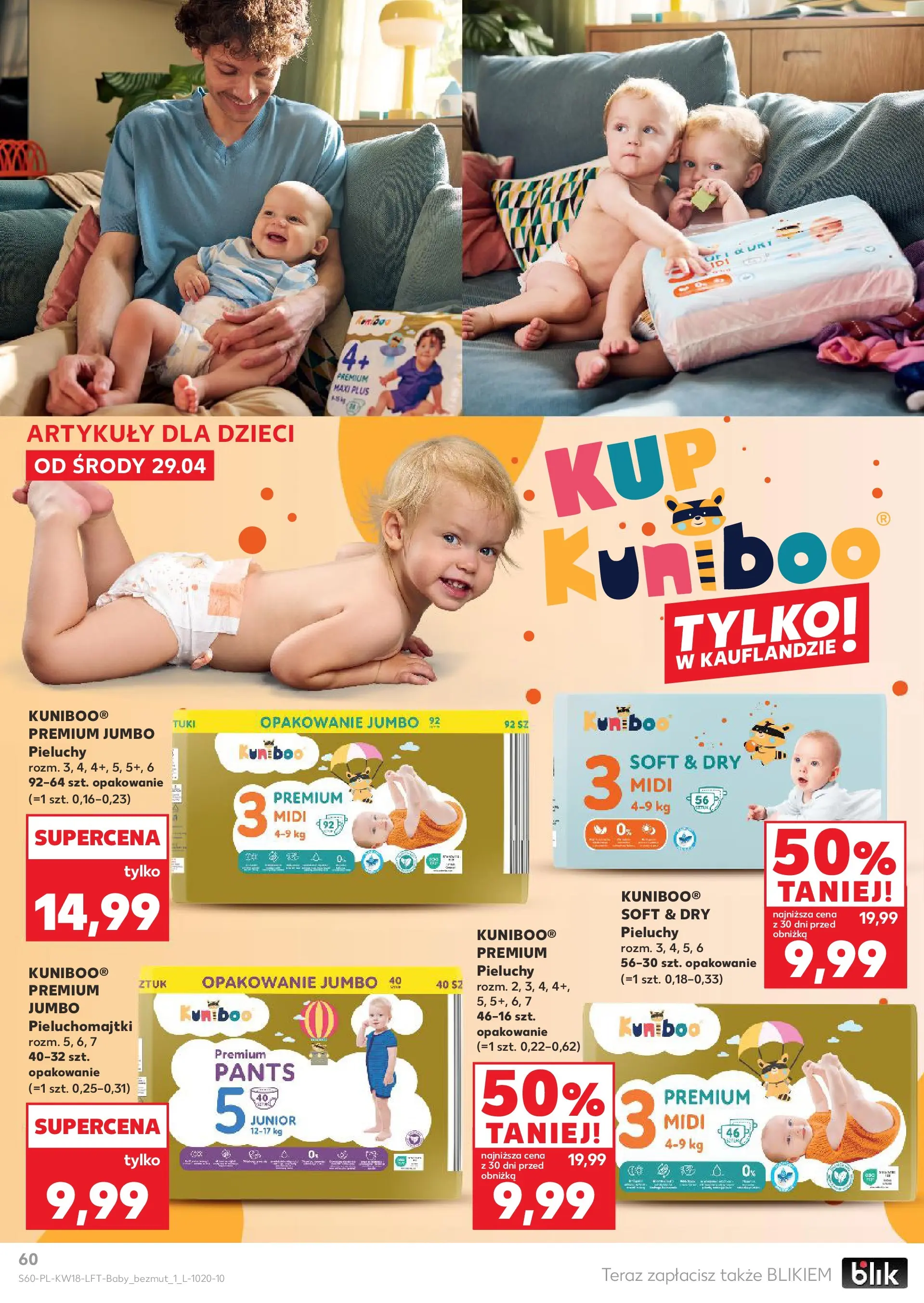 Kaufland gazetka od 29.04.2026 - od jutra PDF | Strona: 60 | Produkty: Pieluchomajtki