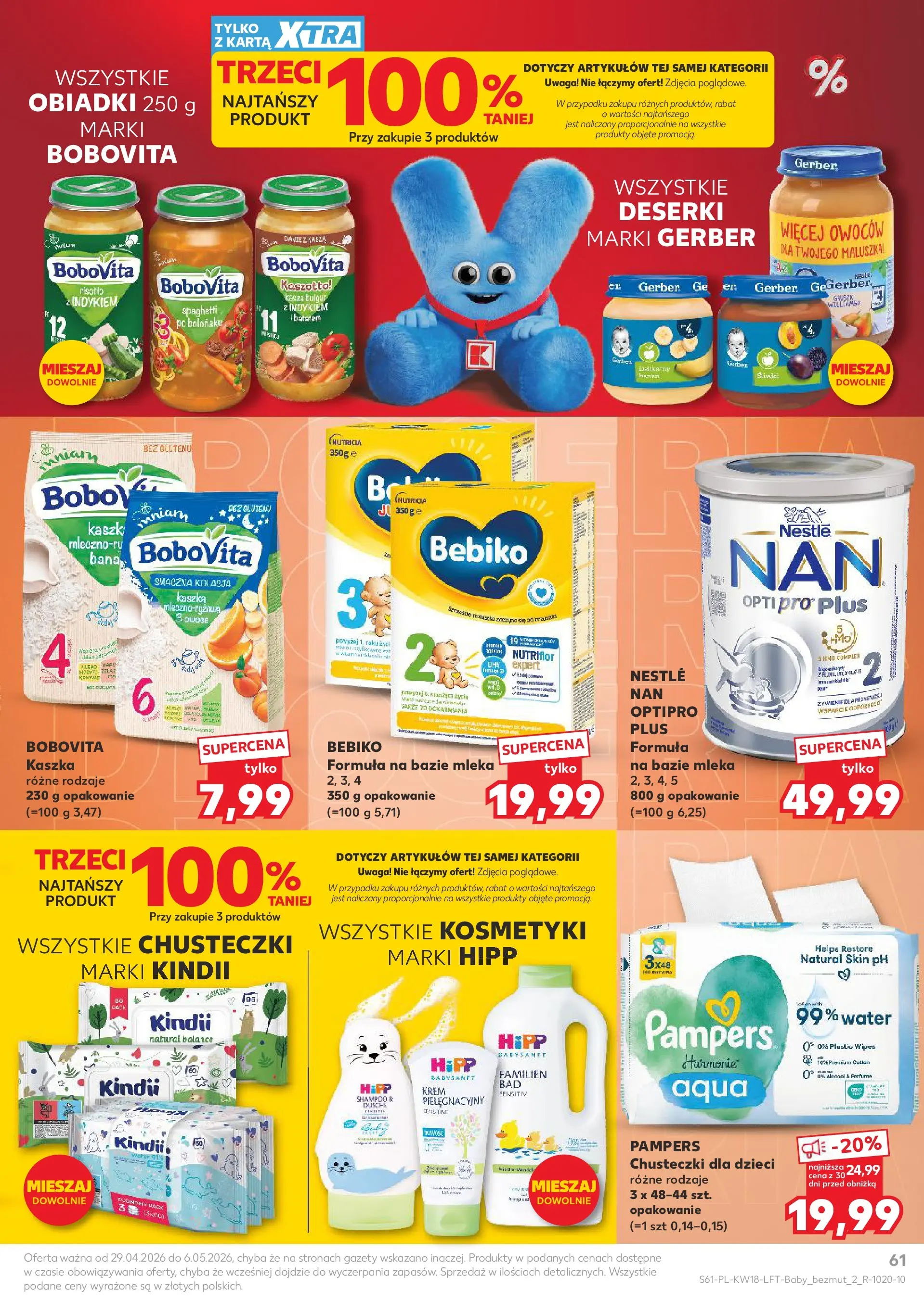 Kaufland gazetka od 29.04.2026 - od jutra PDF | Strona: 61 | Produkty: Bulgur, Kosmetyki, Pampers, Owoce