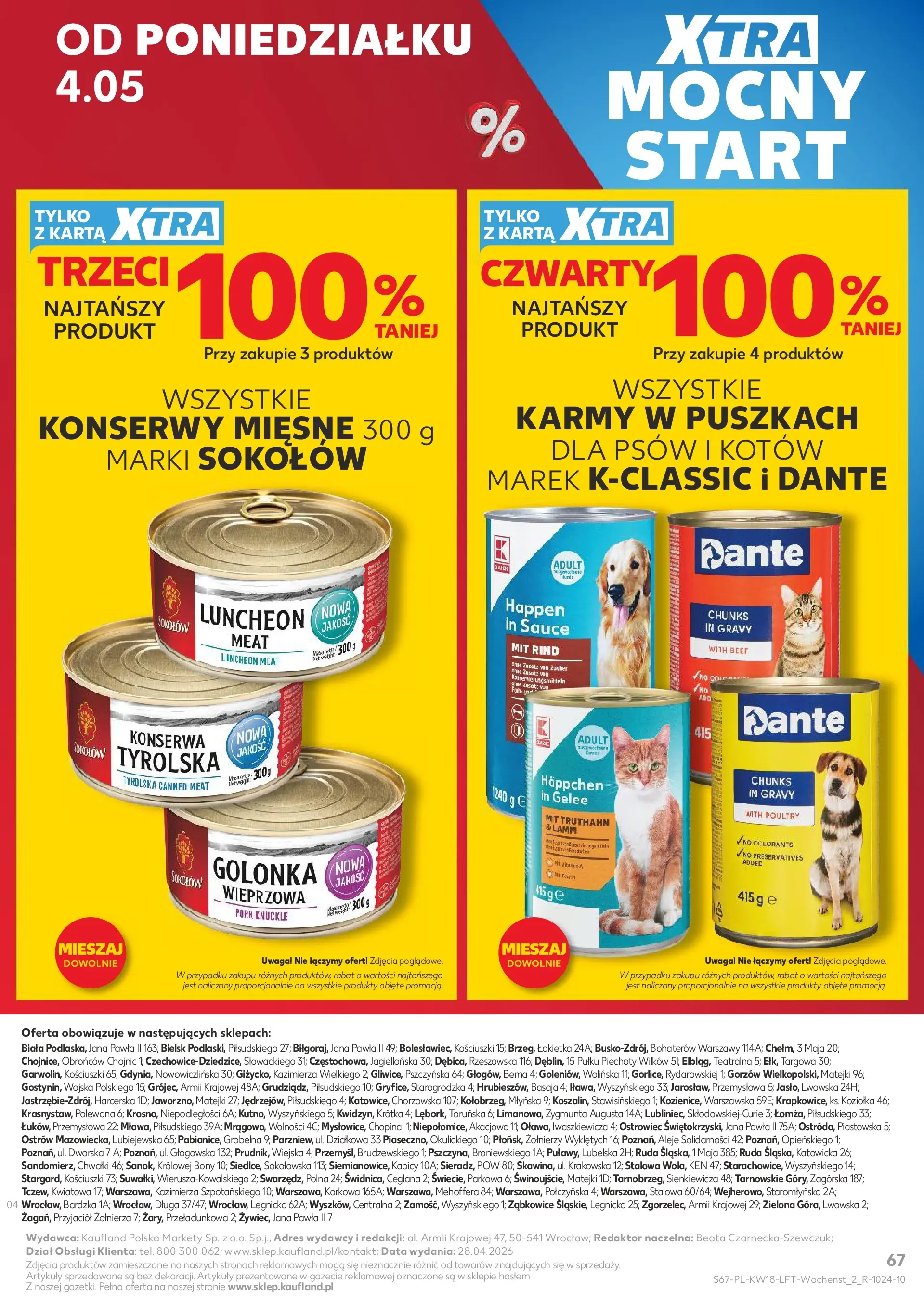 Kaufland gazetka od 29.04.2026 - od jutra PDF | Strona: 67 | Produkty: Karta