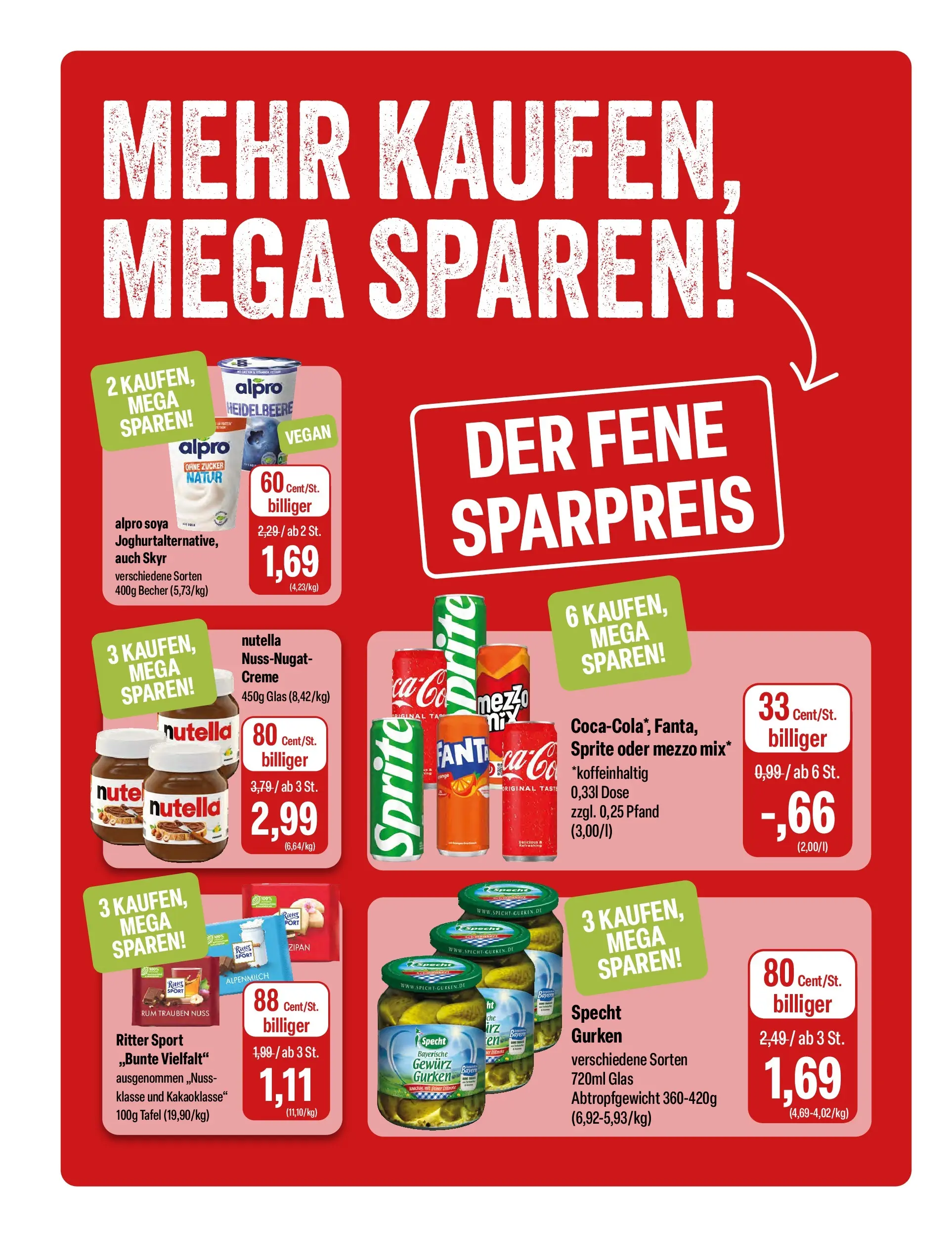 Feneberg Aktuelle Angebote (ab 30.04.2026) zum Blättern | Seite: 10 | Produkte: Trauben, Alpro, Zucker, Gurken