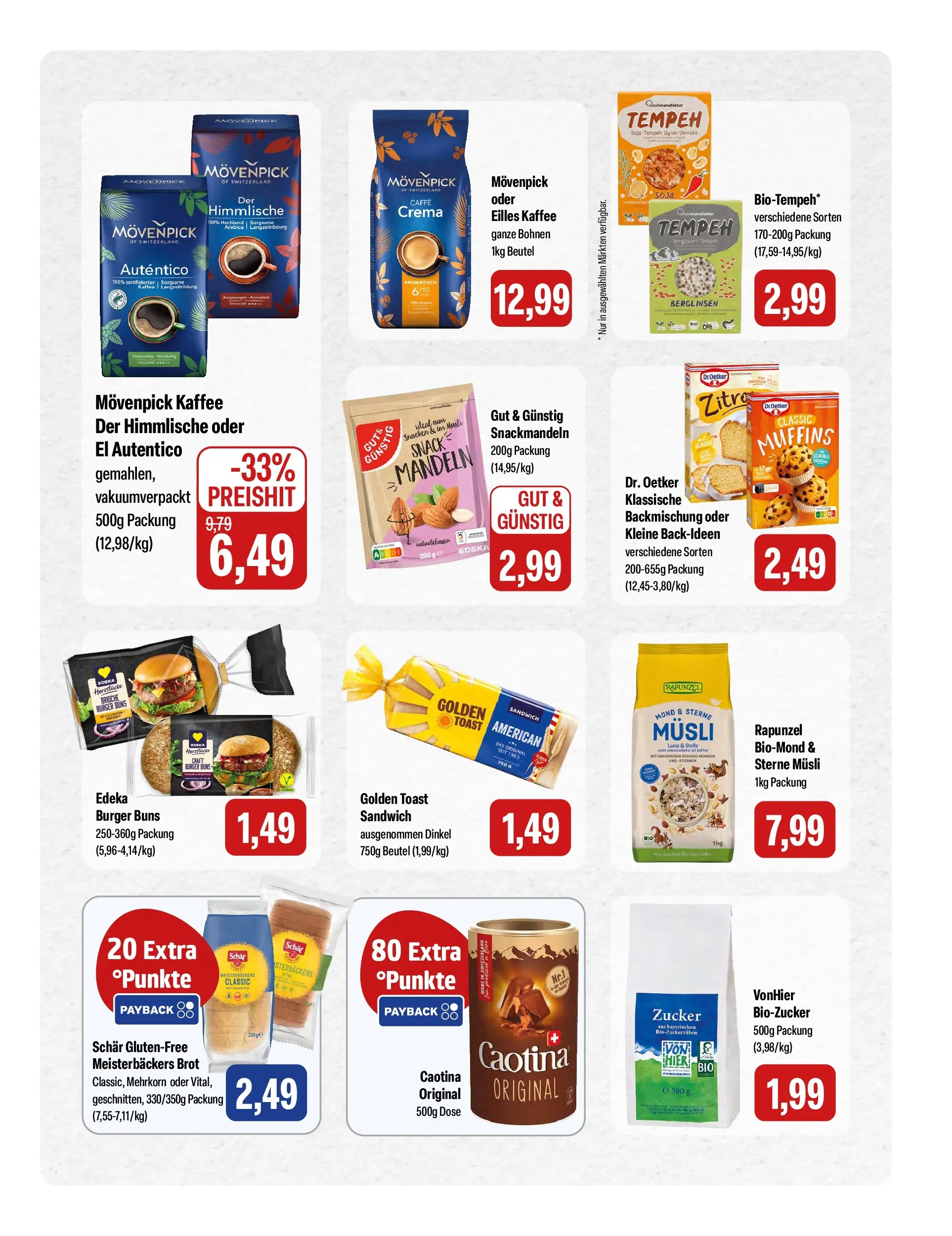 Feneberg Aktuelle Angebote (ab 30.04.2026) zum Blättern | Seite: 11 | Produkte: Eilles kaffee, Mandeln, Zucker, Brot