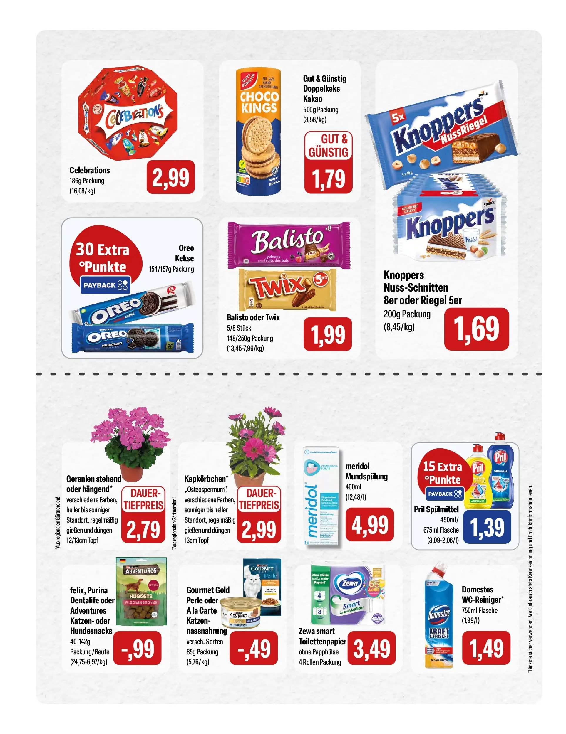 Feneberg Aktuelle Angebote (ab 30.04.2026) zum Blättern | Seite: 14 | Produkte: Milch, Creme, Purina gourmet gold, Pril