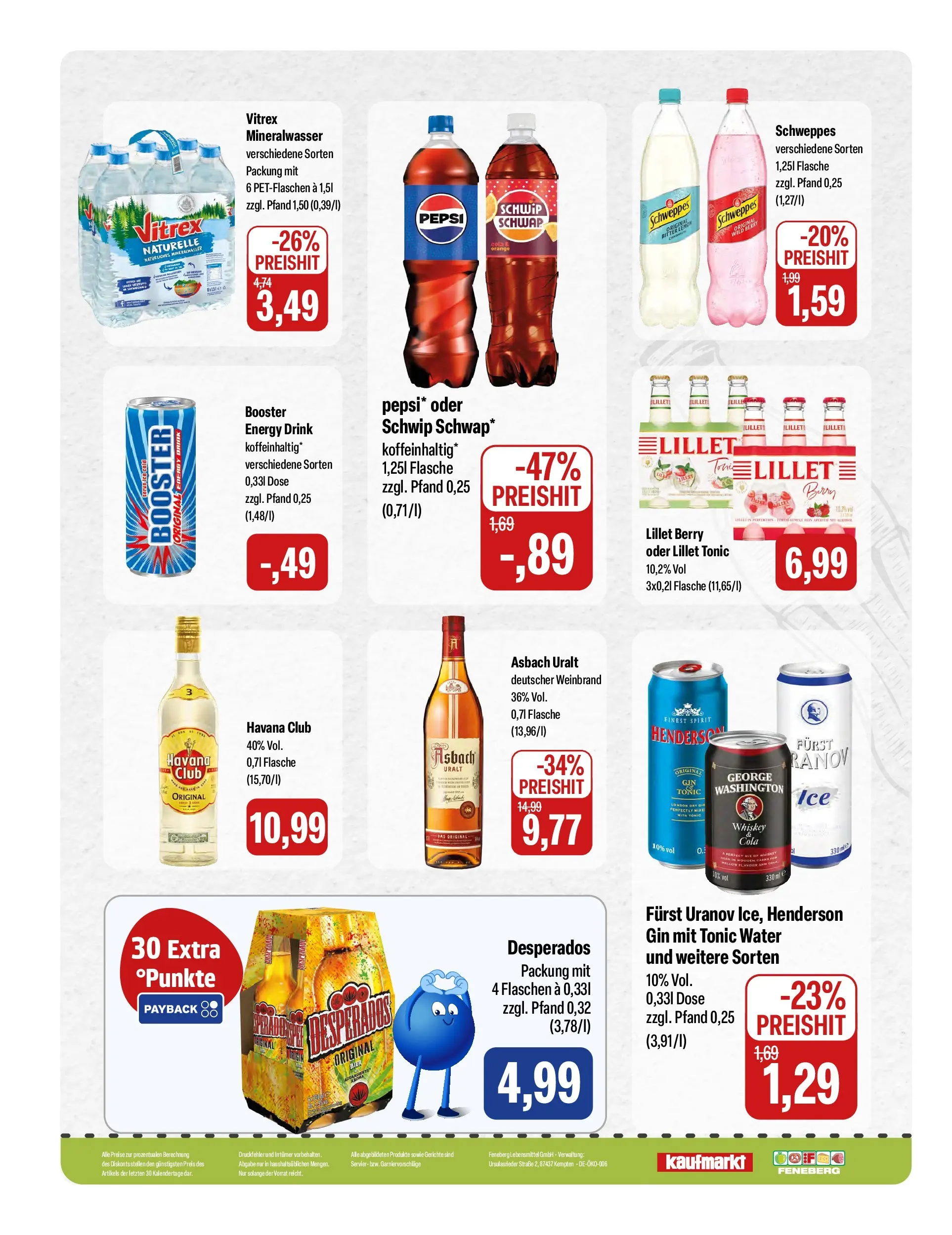 Feneberg Aktuelle Angebote (ab 30.04.2026) zum Blättern | Seite: 16 | Produkte: Havana club, Energy, Bier, Lillet